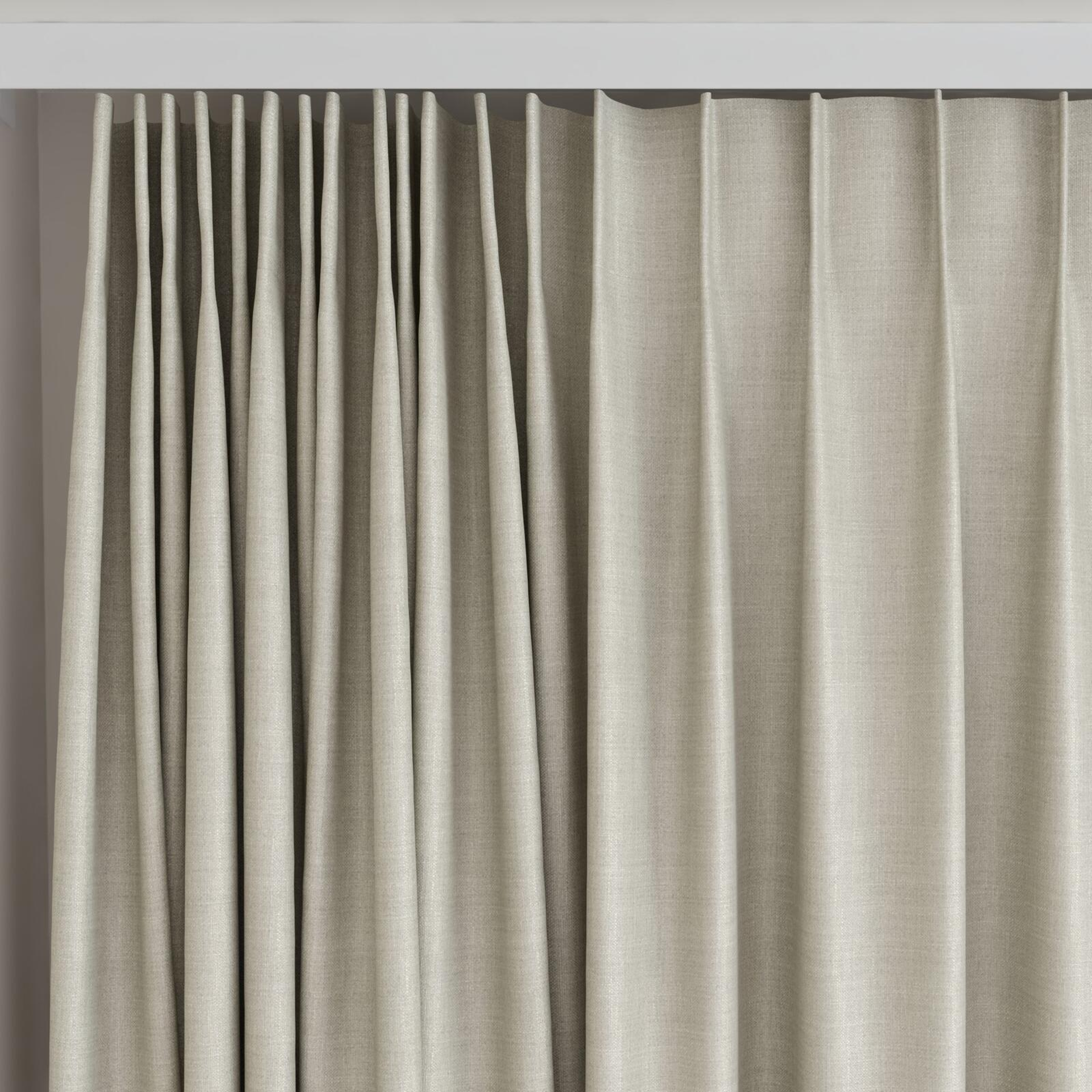 Top view of Keystone Earth, on curtain rail