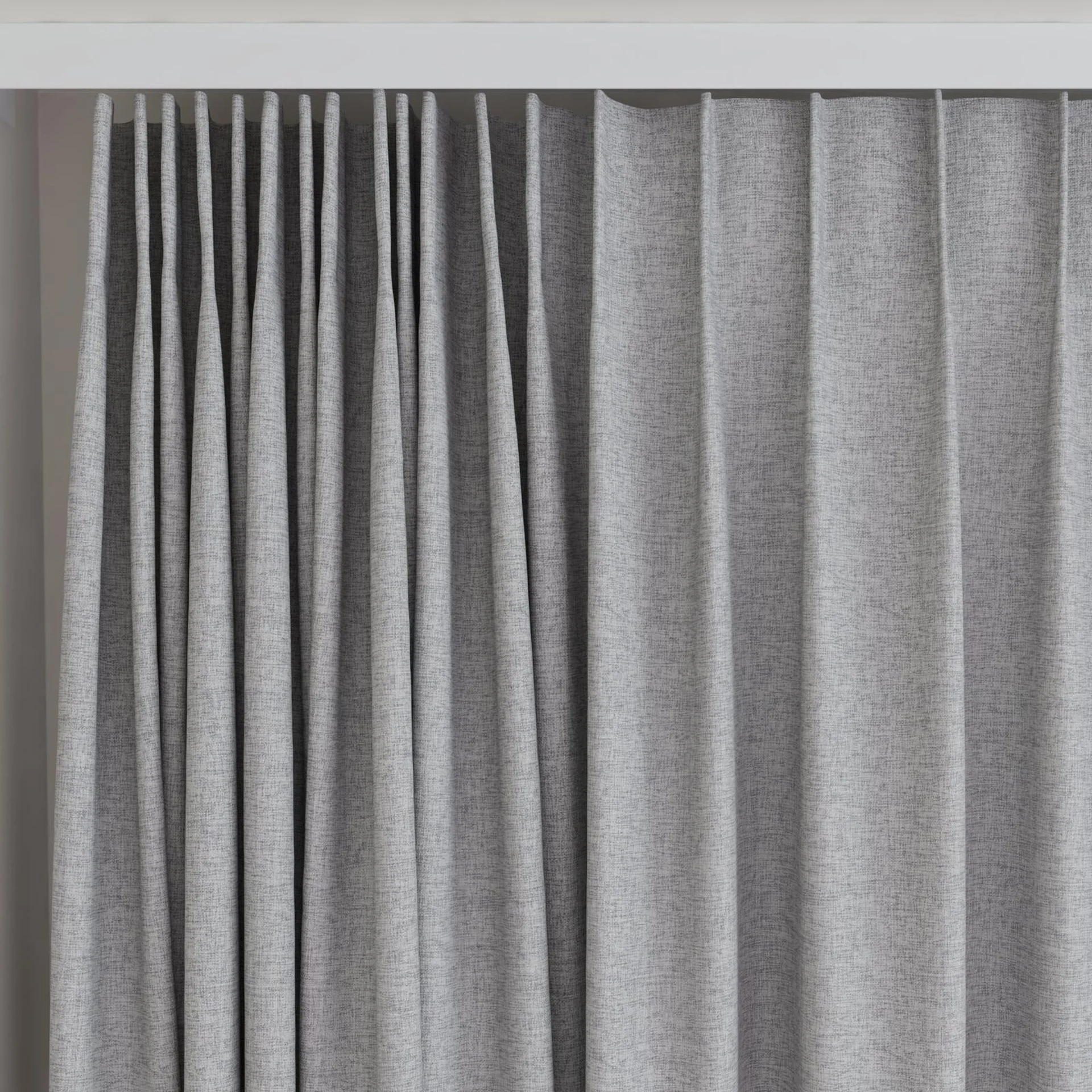 Top view of Envoy 2 Mineral 320cm, on curtain rail
