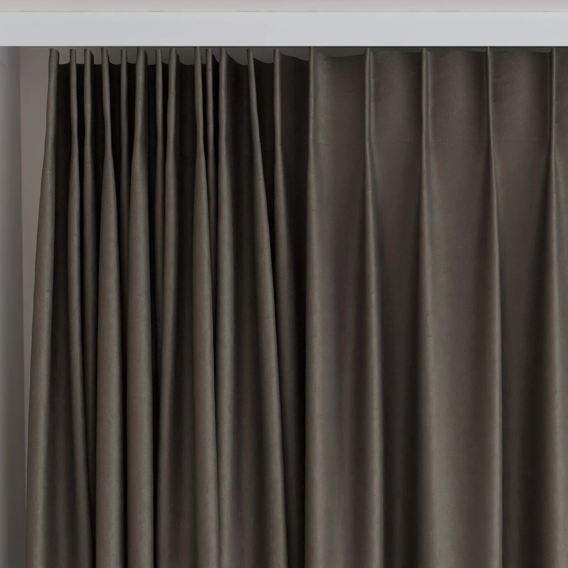 Top view of Kyoto Walnut, on curtain rail