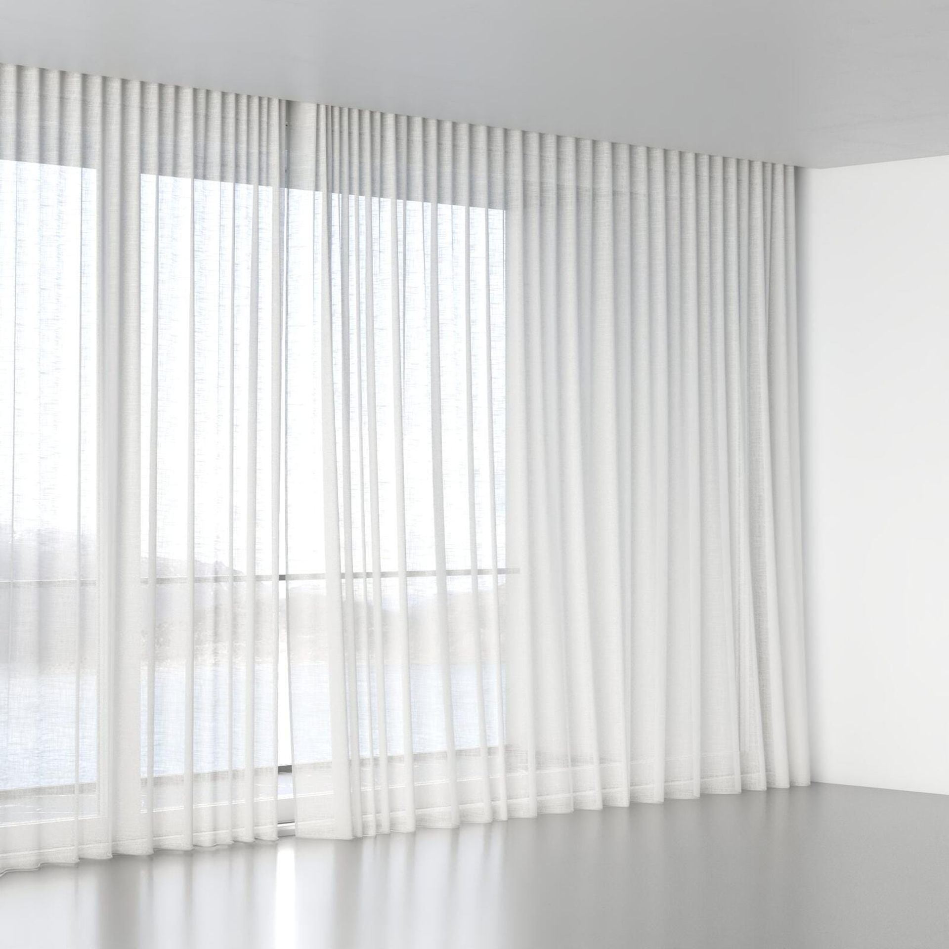 Full view of Savina Swan, wave pleat