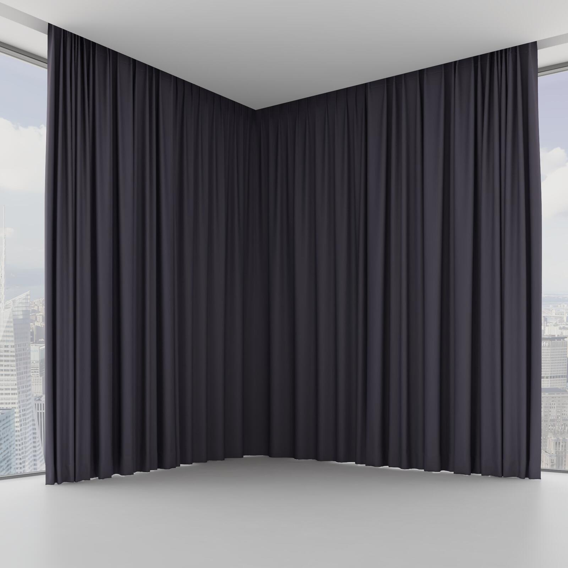 Front view of Vesta Ebony, on hidden rail