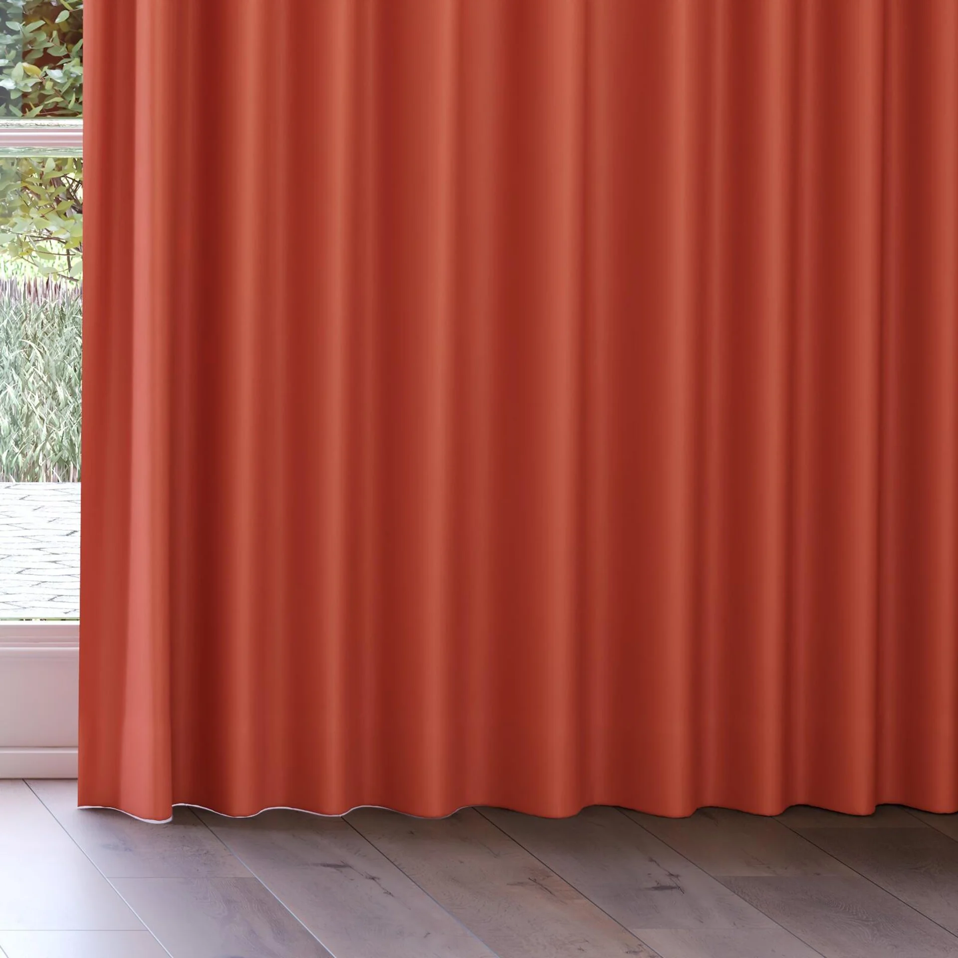 Bottom view of Ultra Dim Sierra, on curtain rail