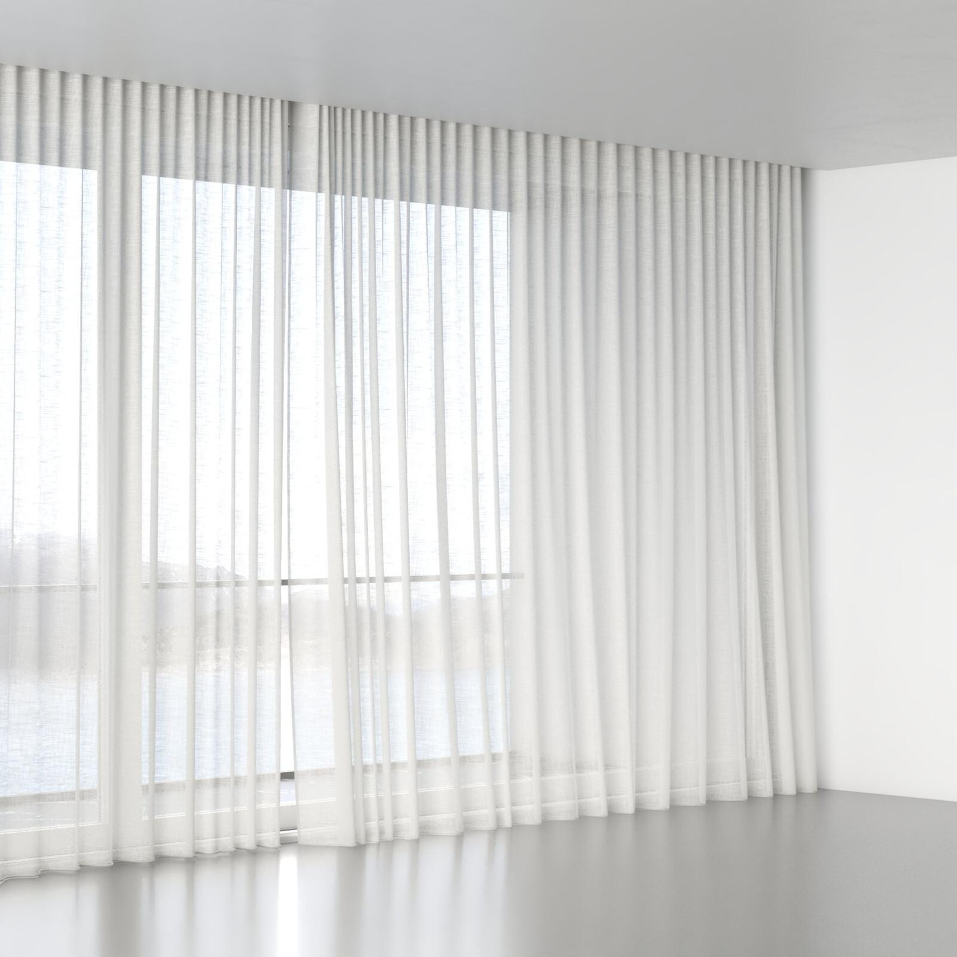 Full view of Savina Pearl, wave pleat