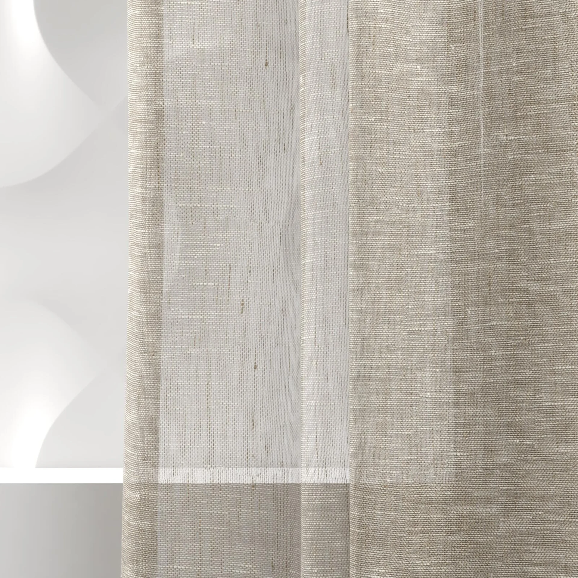 Detailed view of Pure Linen Mushroom