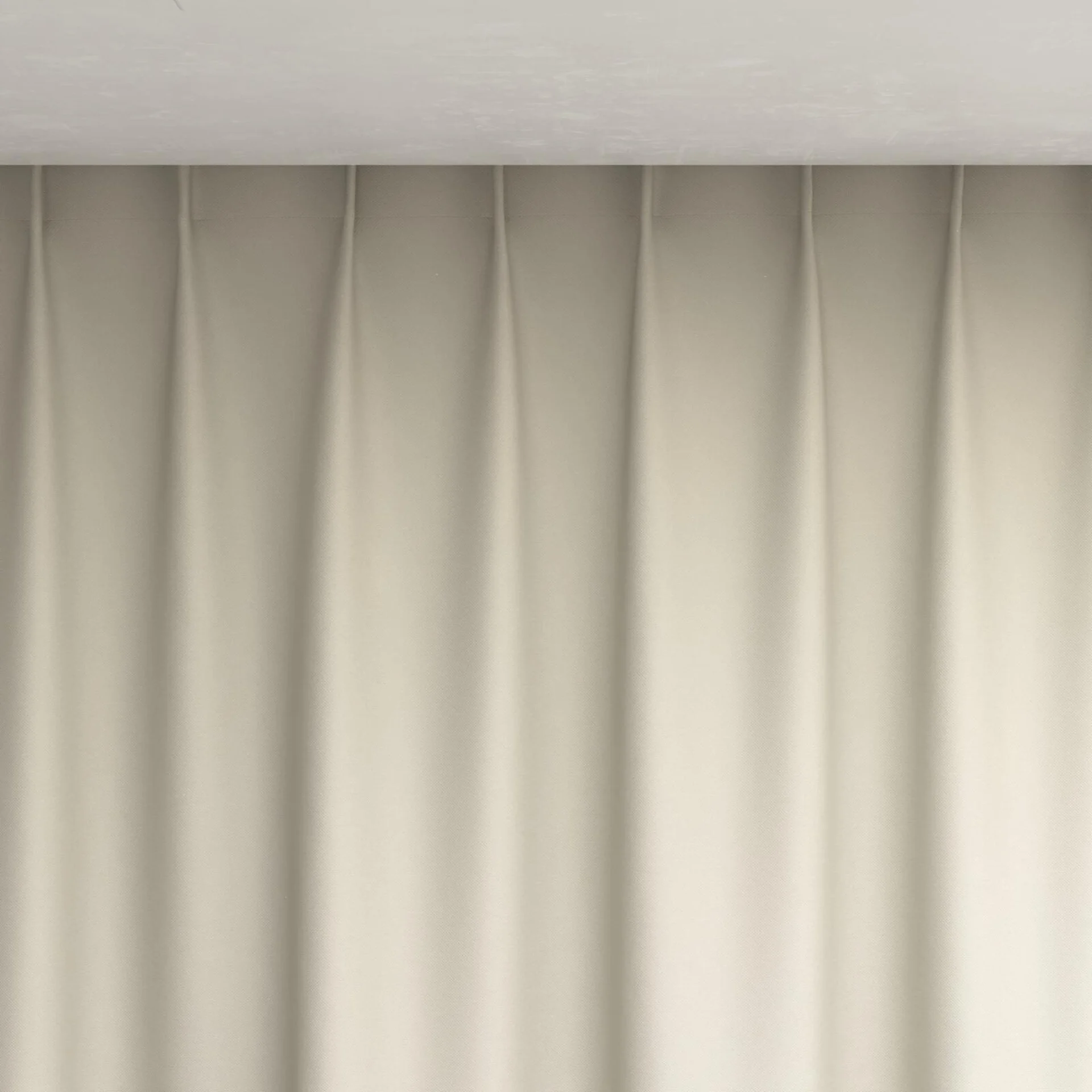 Top view of Duede Cream, pinch pleat