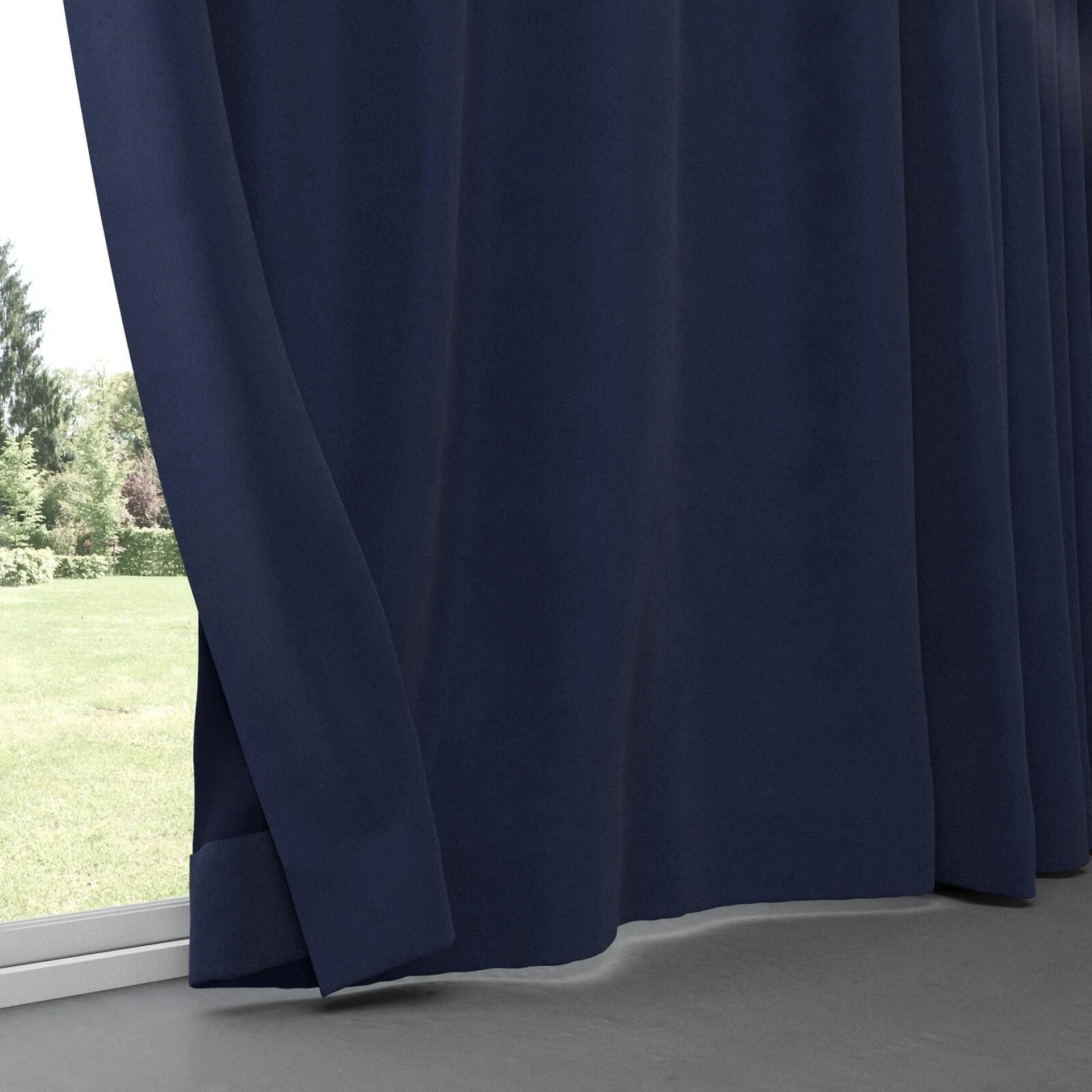 Bottom view of Verbier Navy, pinch pleat