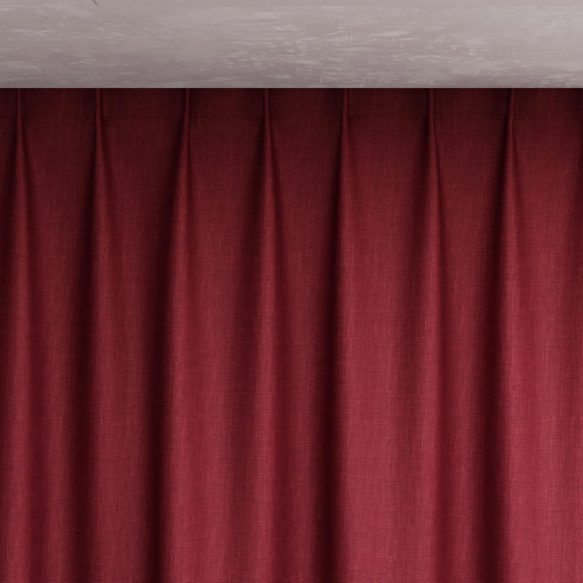 Top view of Frisco Cerise, pinch pleat