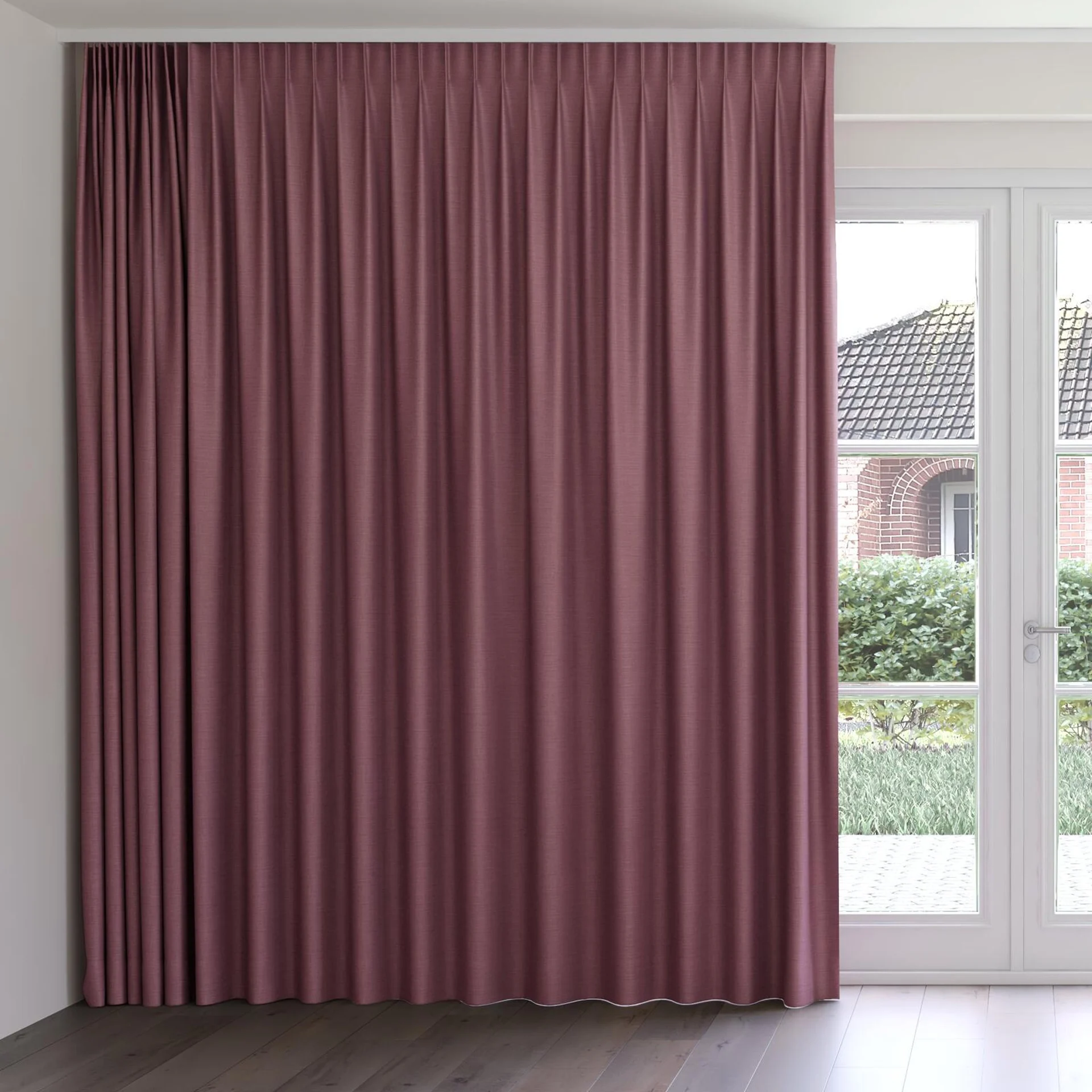 Front view of Linex Boudoir, on curtain rail