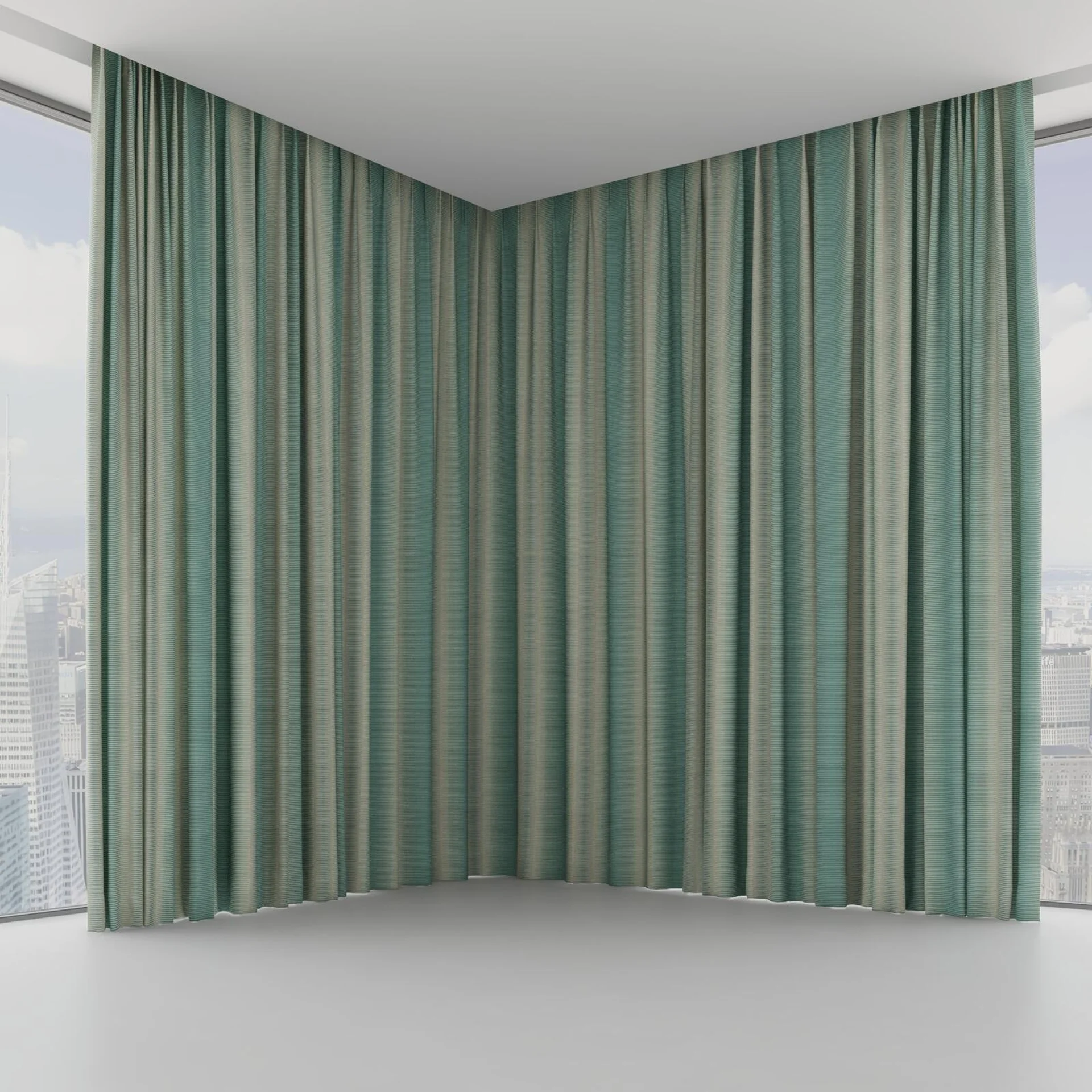 Front view of Jacopo Stripe Mineral, on hidden rail