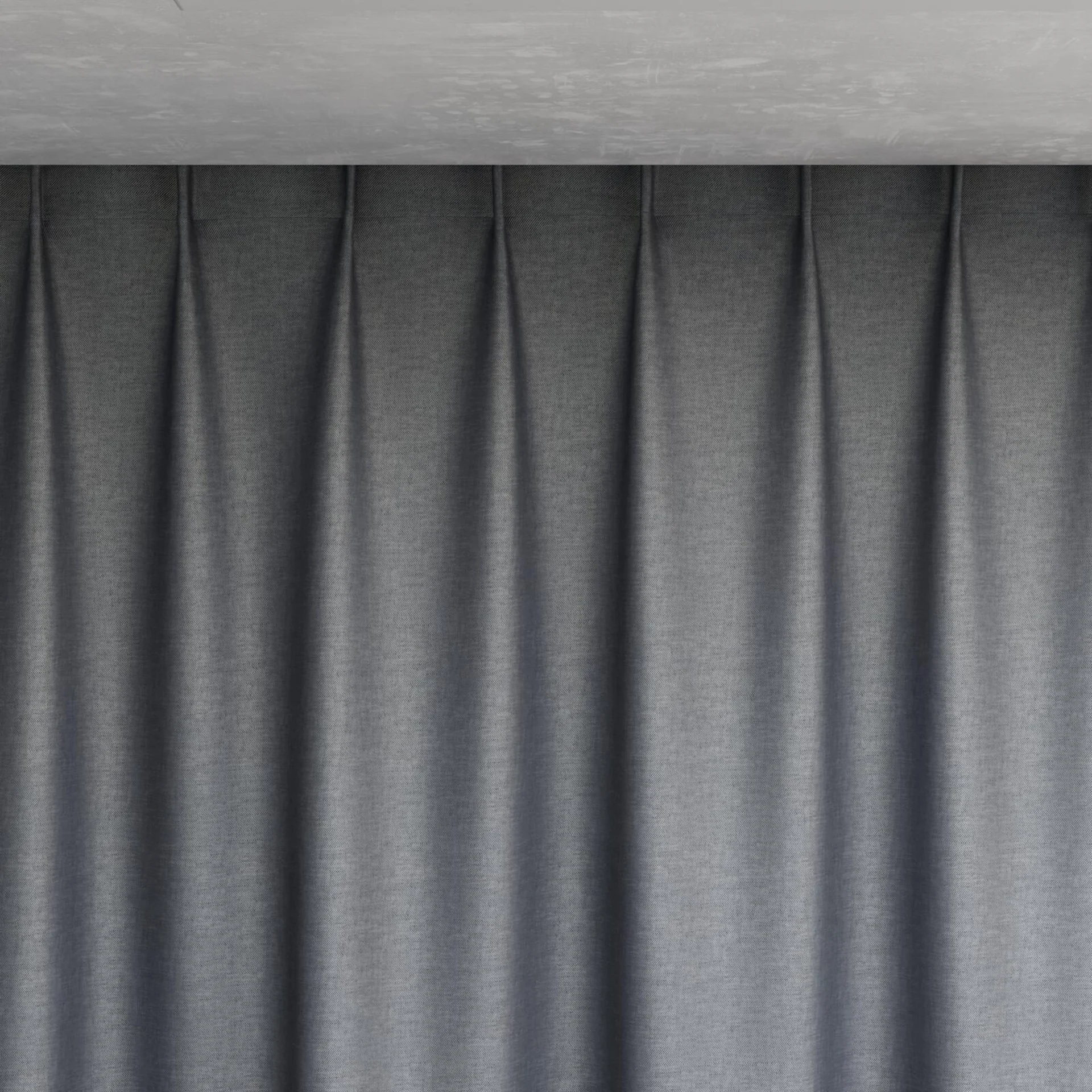 Top view of Glamour Zinc, pinch pleat