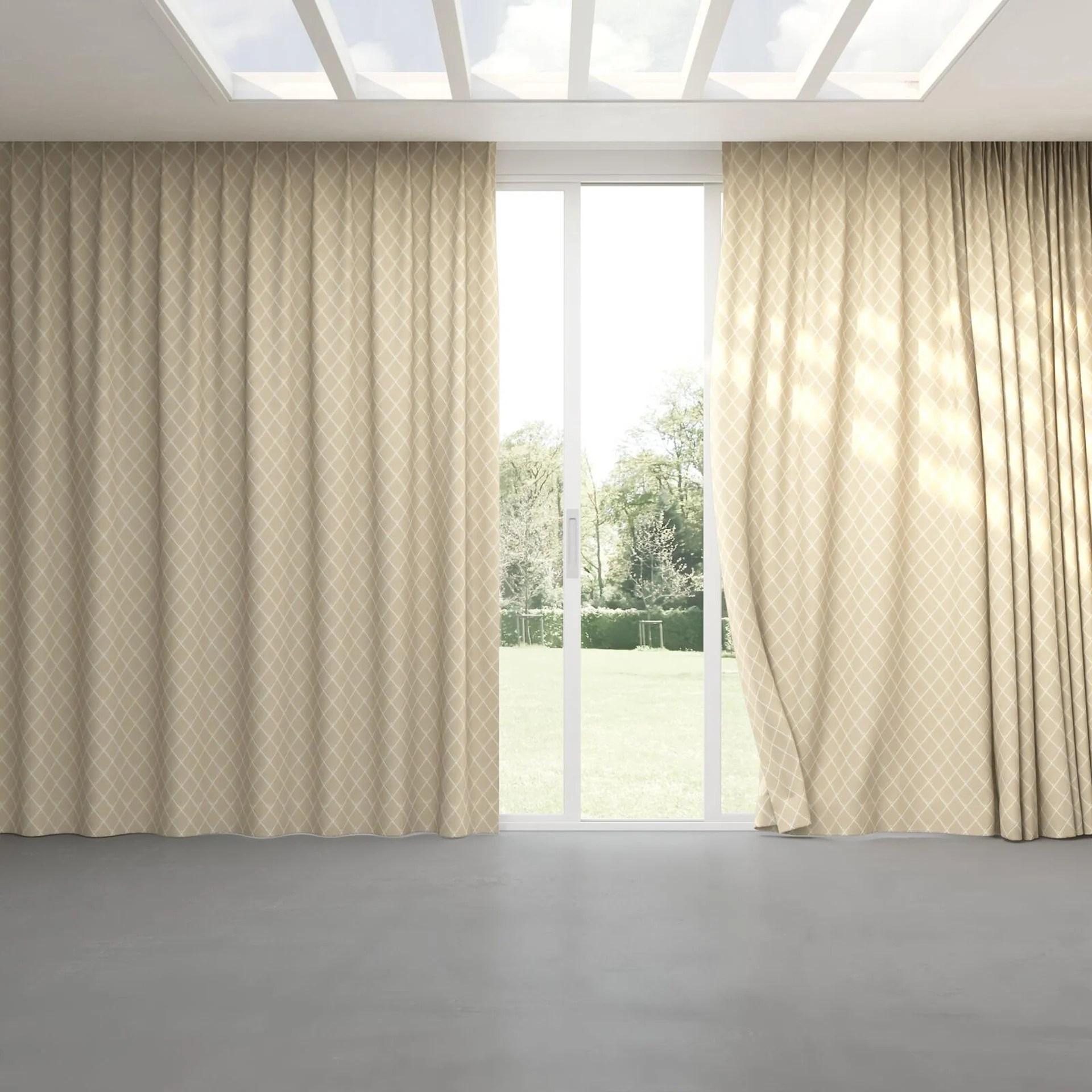 Full view of Pantheon Birch, pinch pleat