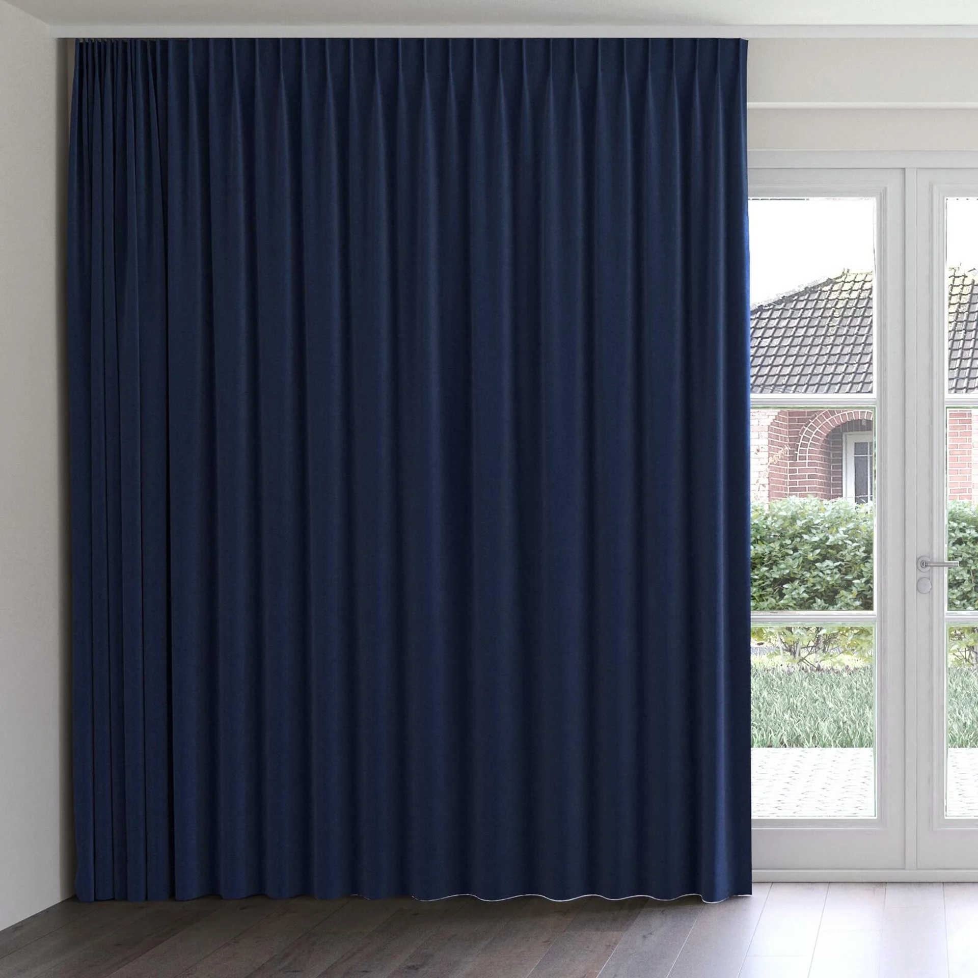 Front view of Vienna Twilight, on curtain rail