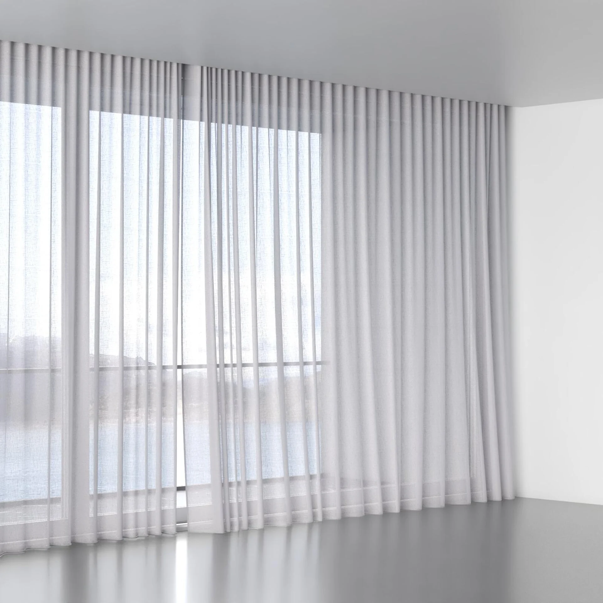 Full view of Focus Quartz, wave pleat
