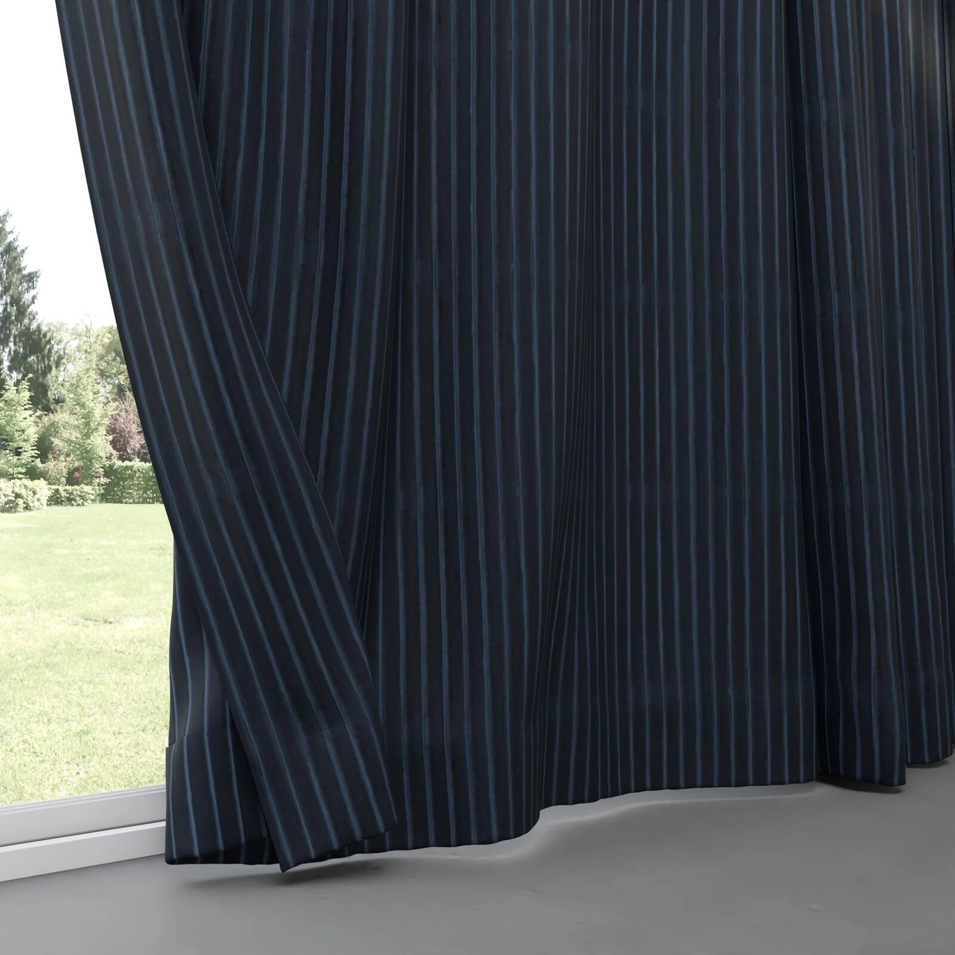 Bottom view of Cordial Night, pinch pleat