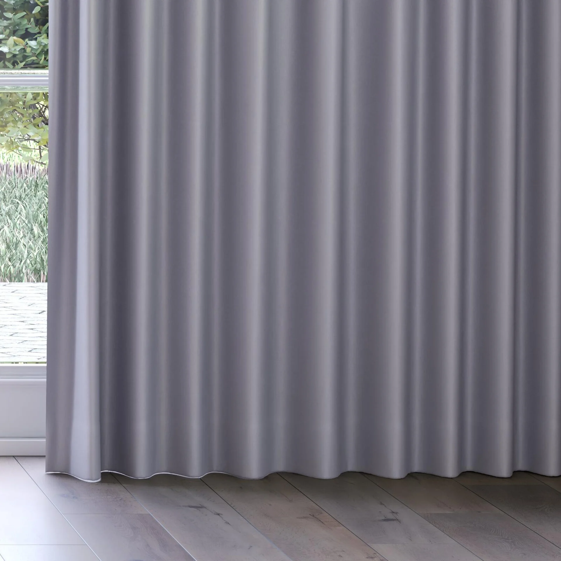 Bottom view of Re-Vive Amethyst, on curtain rail