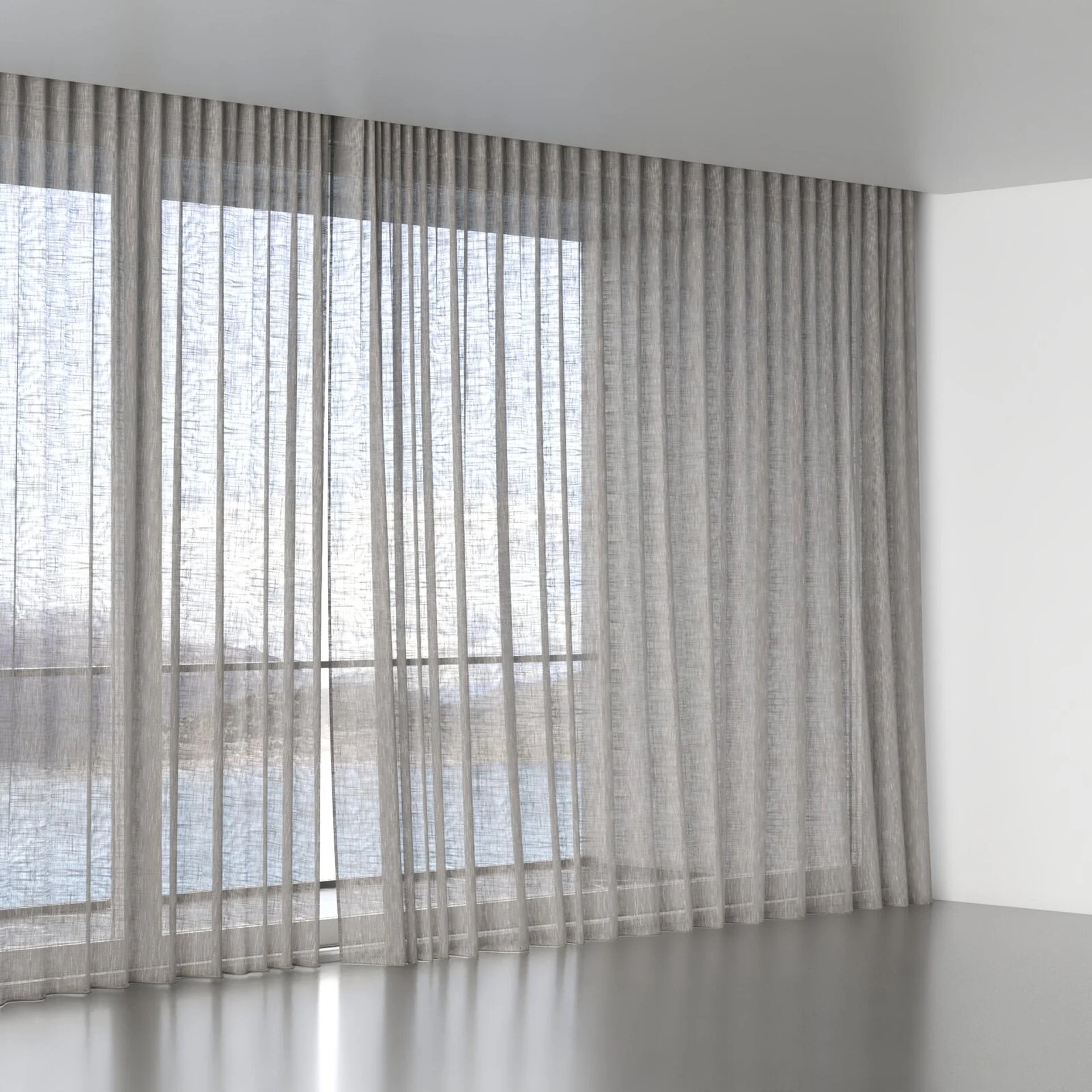 Full view of Zip Smoke, wave pleat