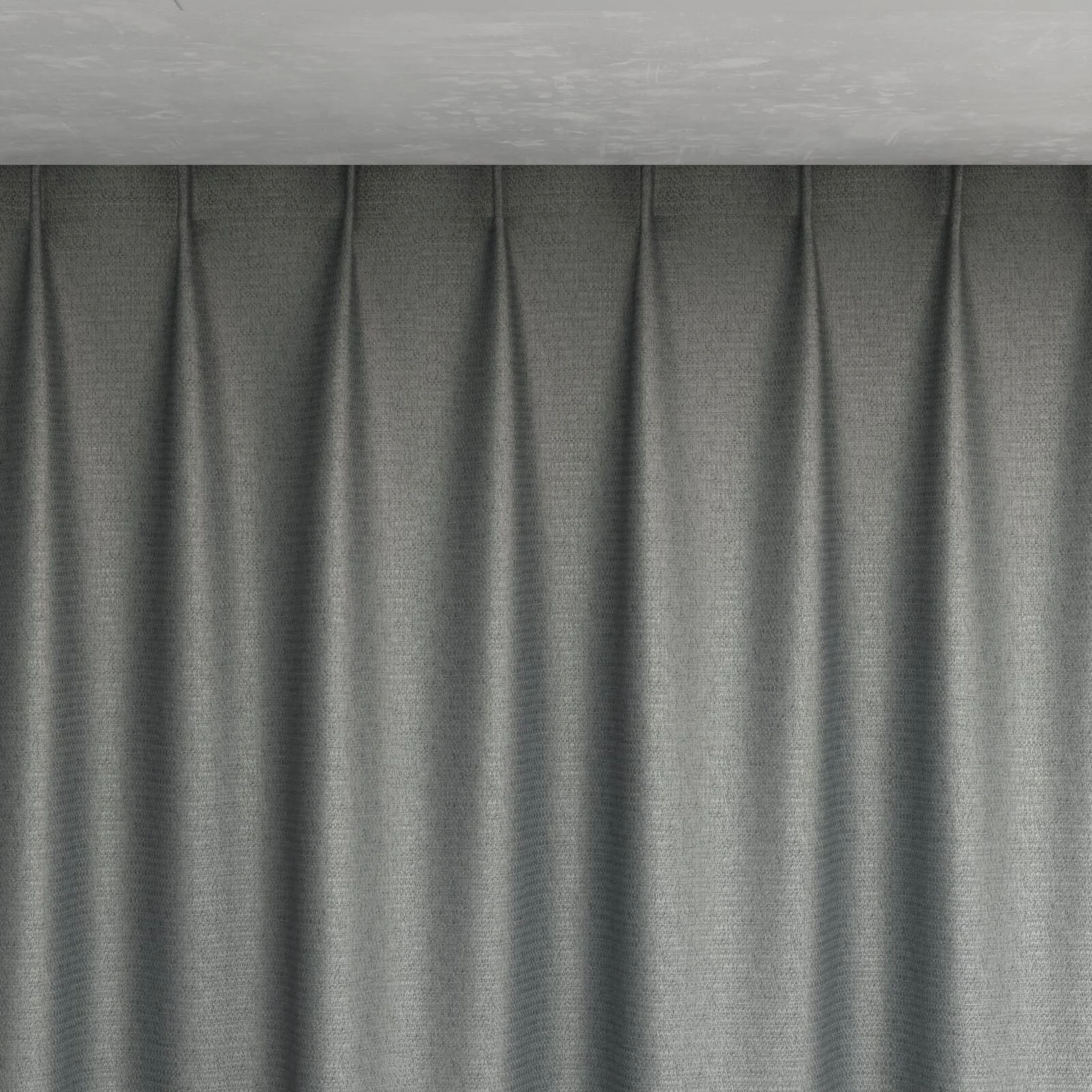 Top view of Kennedy II Blackout Slate, pinch pleat