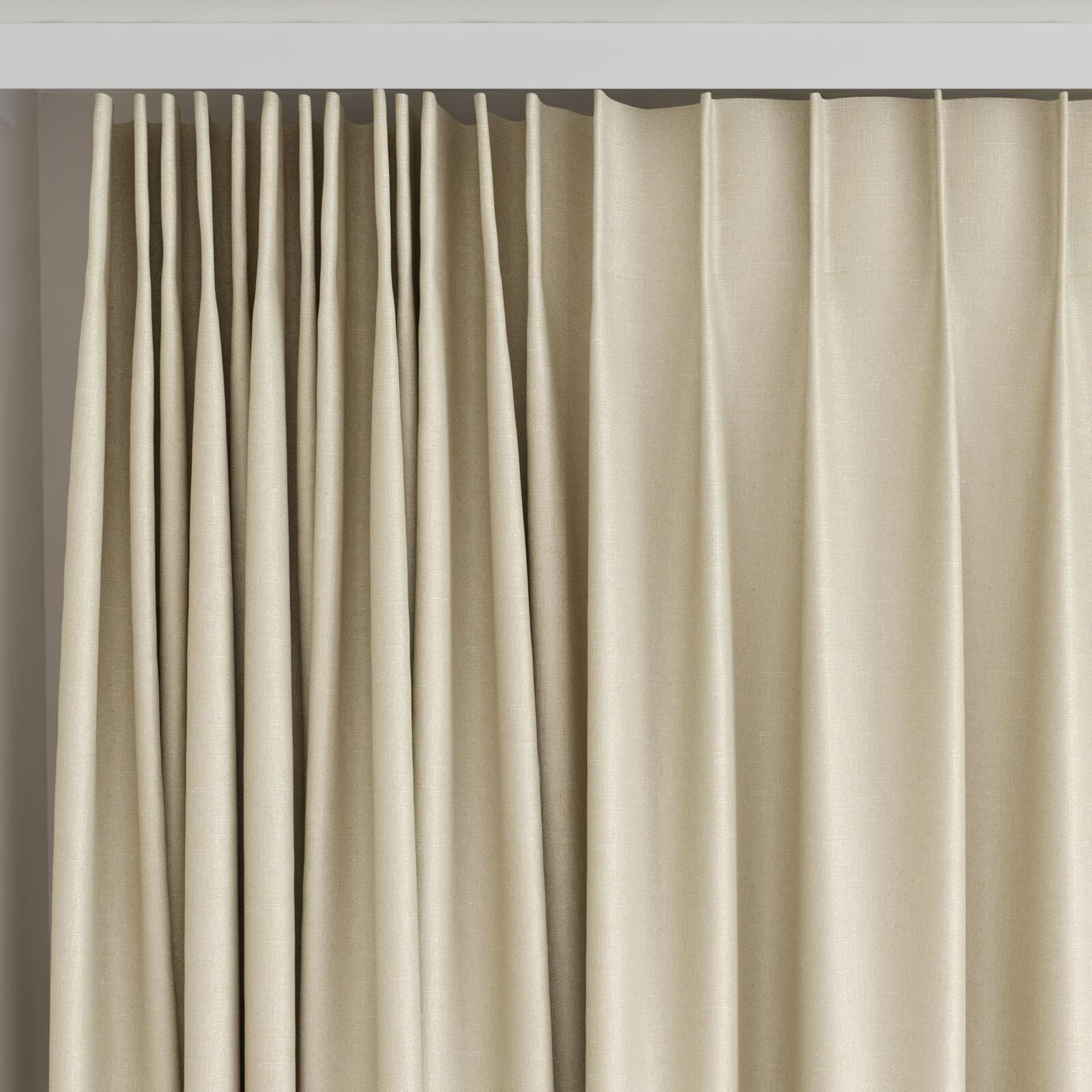 Top view of Soho Linen, on curtain rail