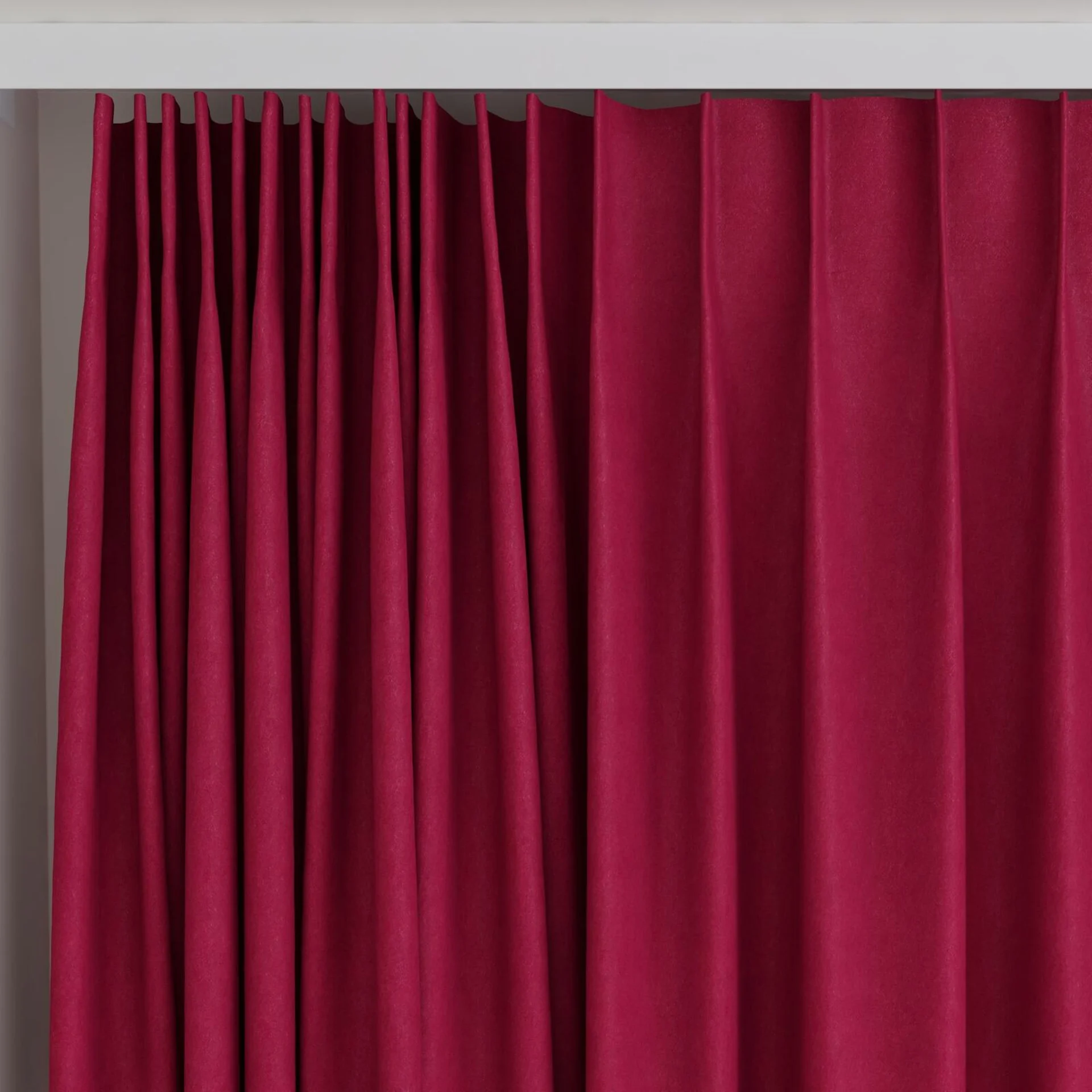 Top view of Lech Grenadine, on curtain rail