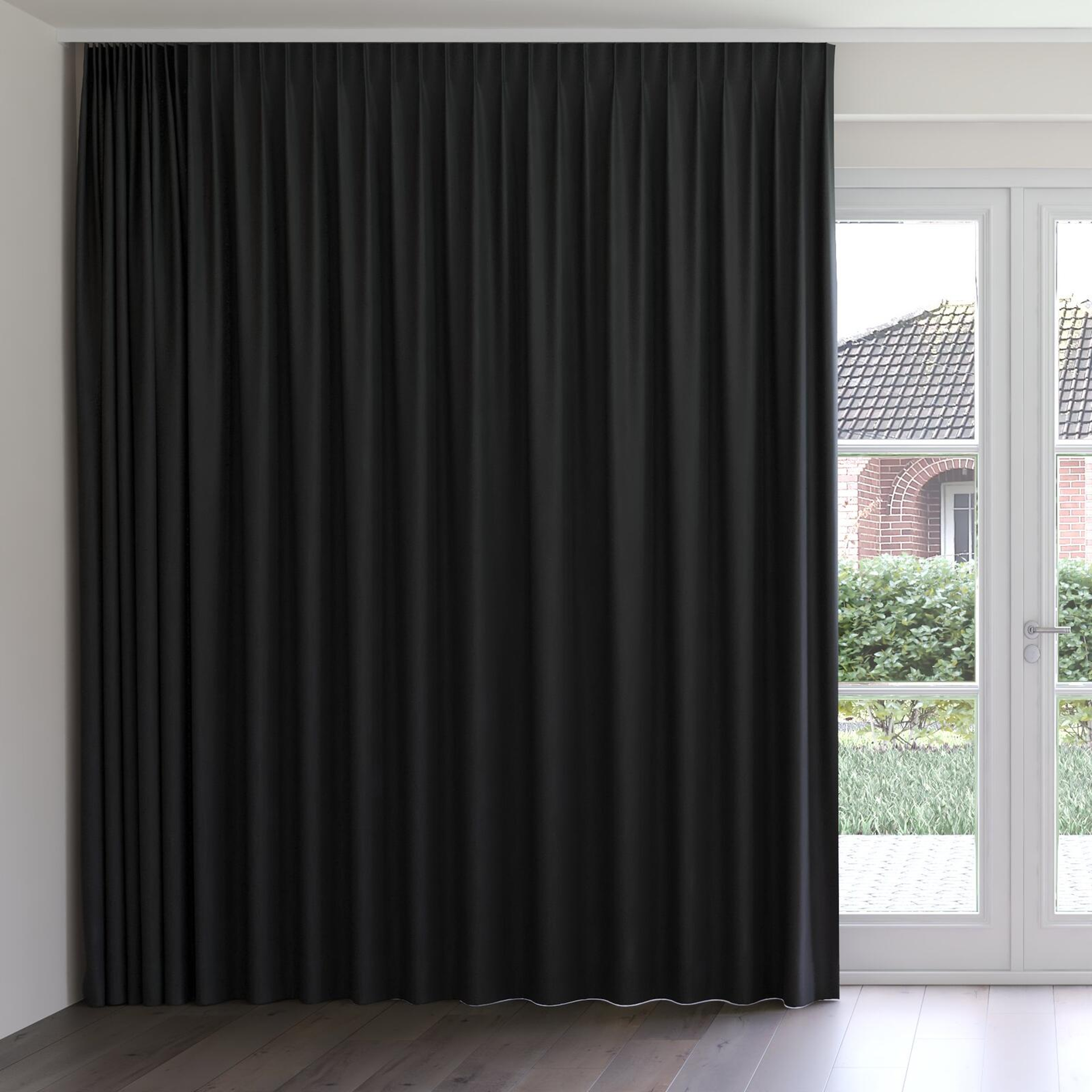 Front view of Cavalry Onyx, on curtain rail