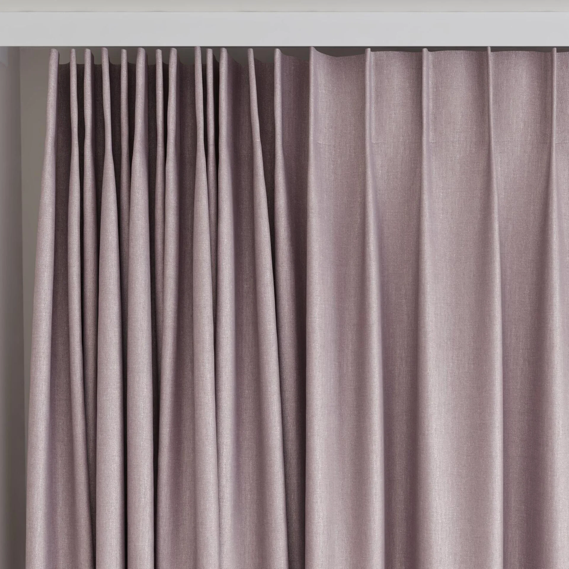 Top view of Bavaria Blossom, on curtain rail
