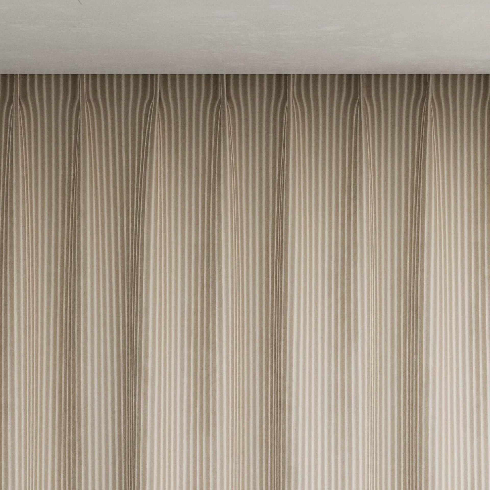 Top view of Embrace Taupe, pinch pleat