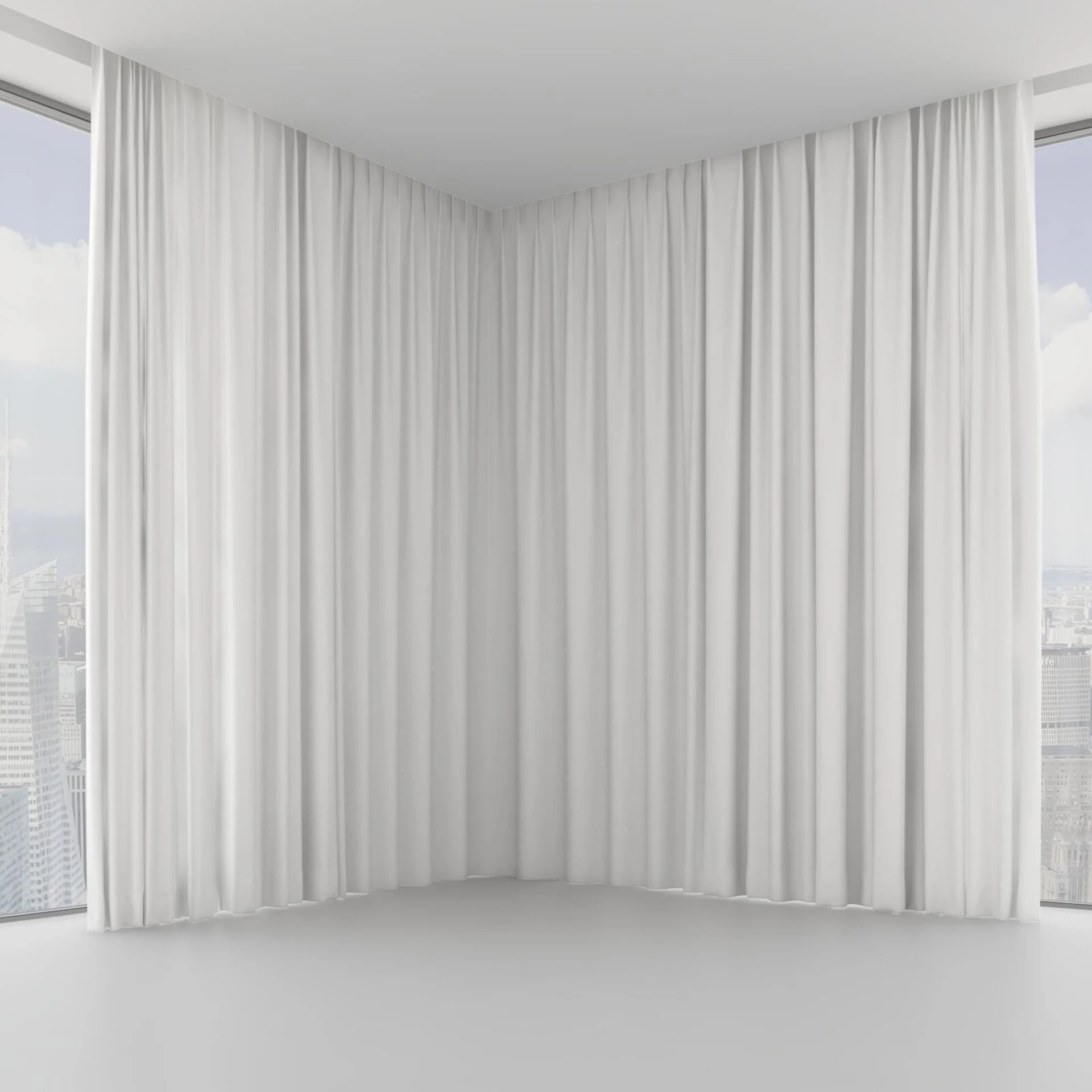 Front view of Eternal Blanc, on hidden rail