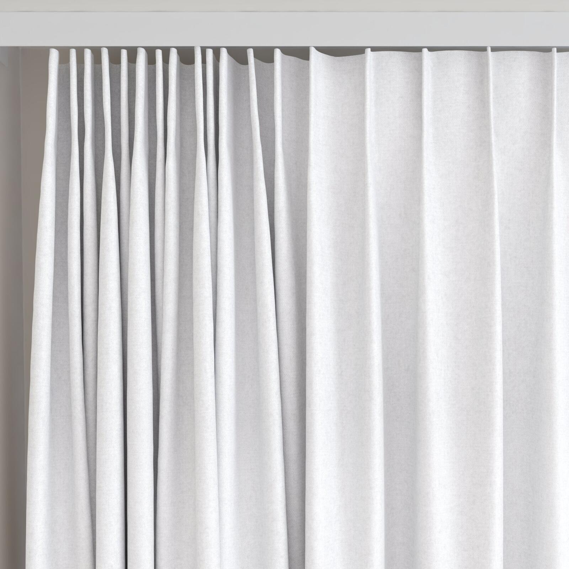 Top view of Liberate Snow, on curtain rail