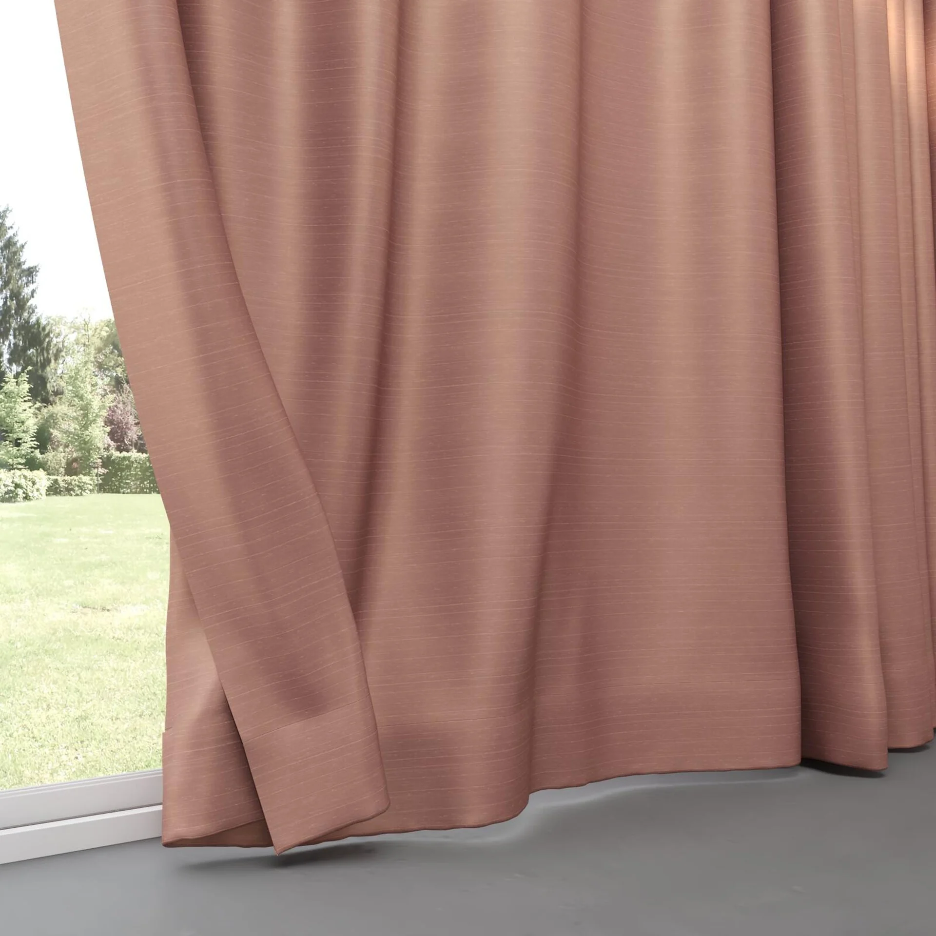 Bottom view of Silky Pompei, pinch pleat