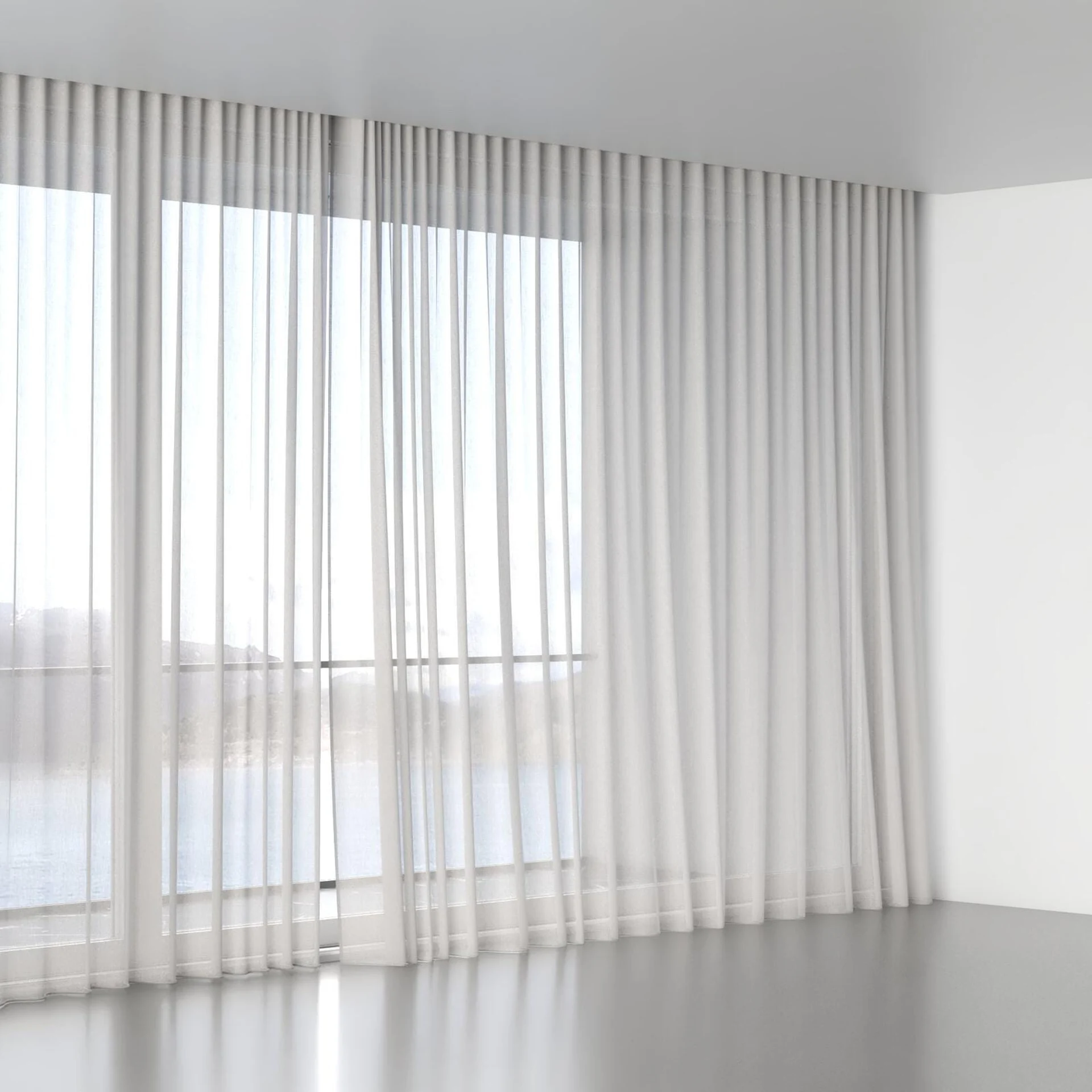 Full view of Monsoon Sand, wave pleat