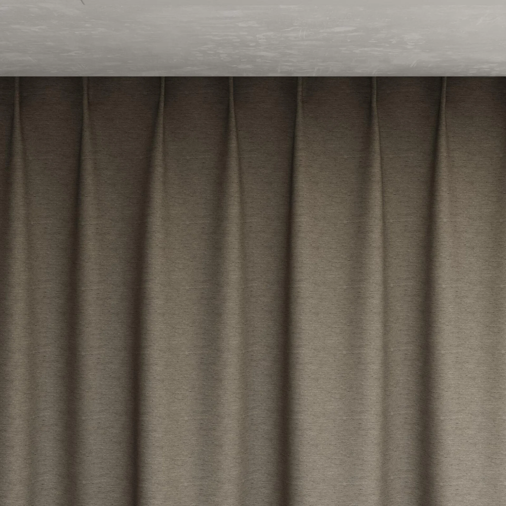 Top view of Maharaja II Peppercorn, pinch pleat