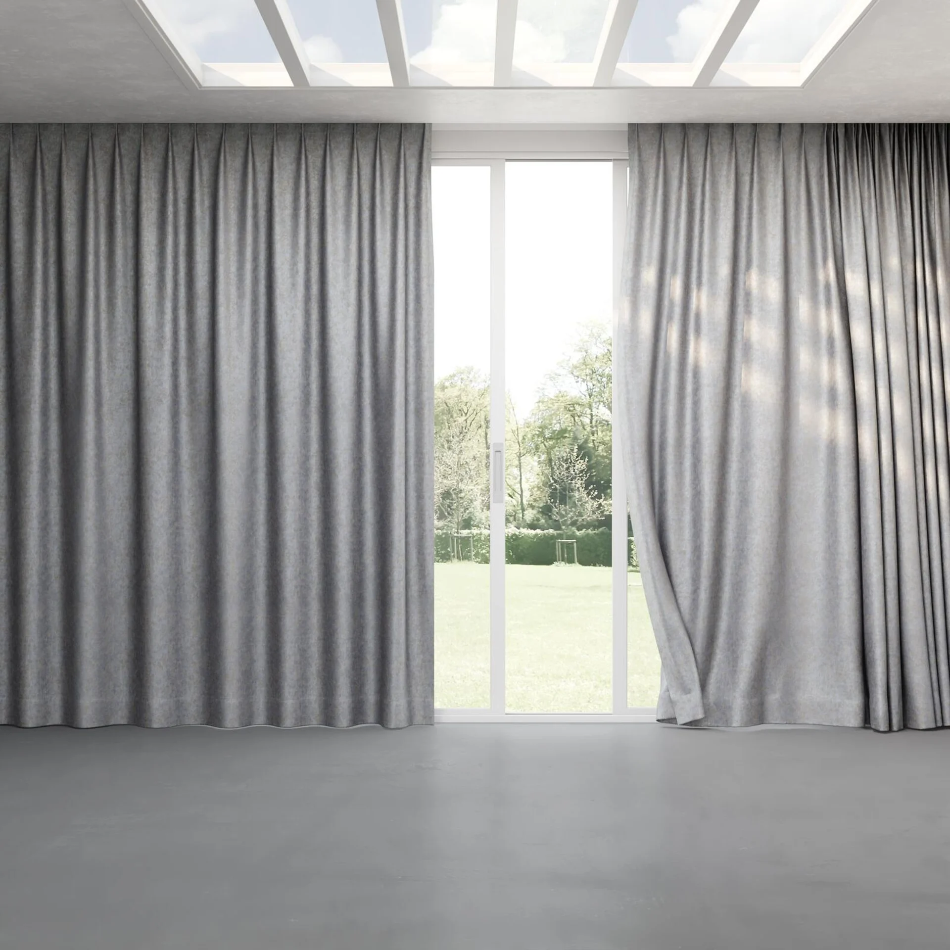 Full view of Renaissance Ocean, pinch pleat