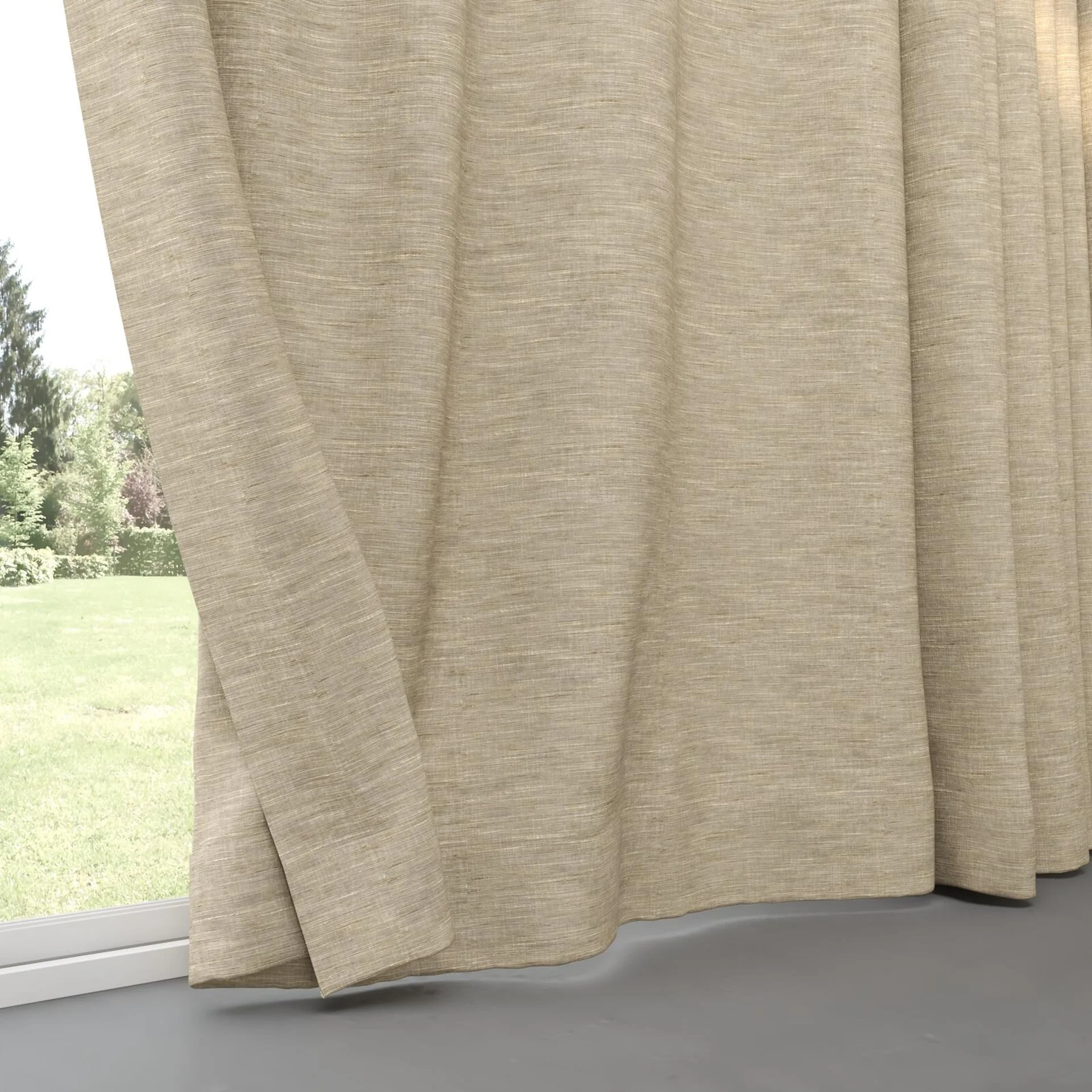 Bottom view of Venus Ivory, pinch pleat