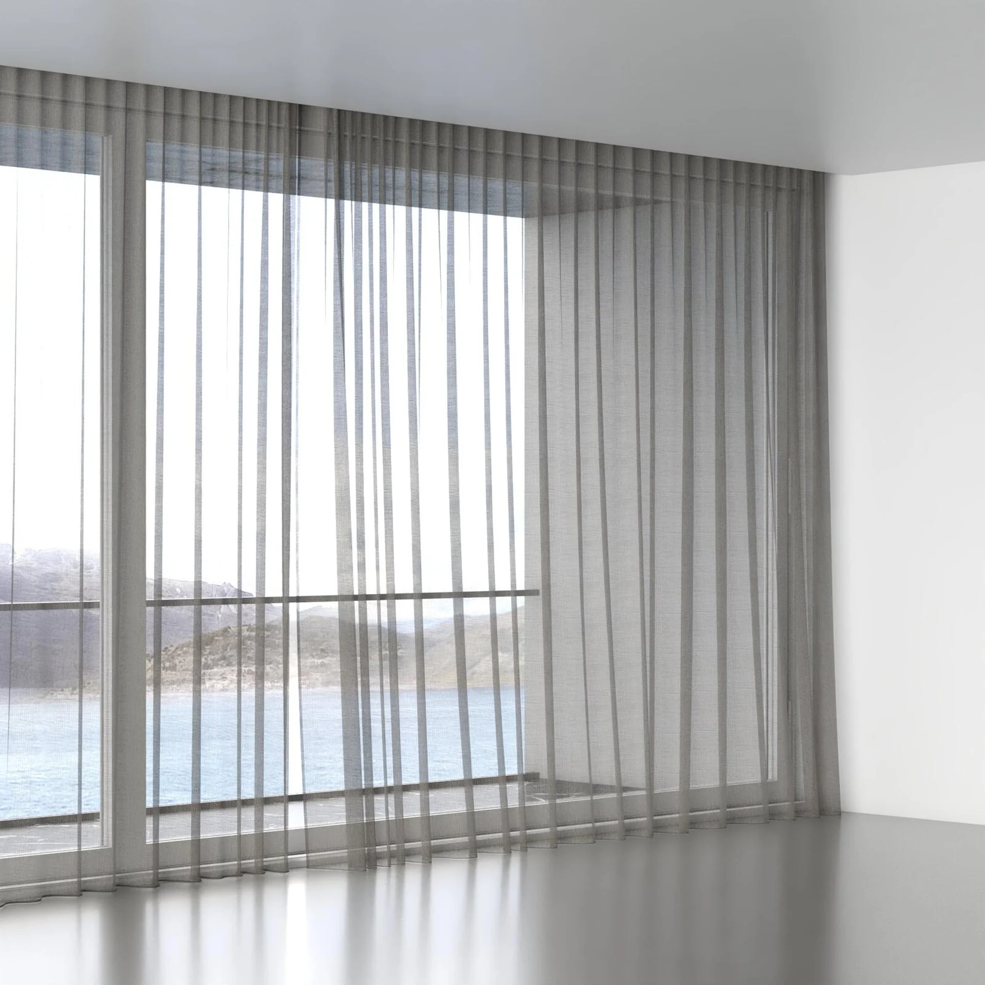 Full view of Radiant Metal, wave pleat