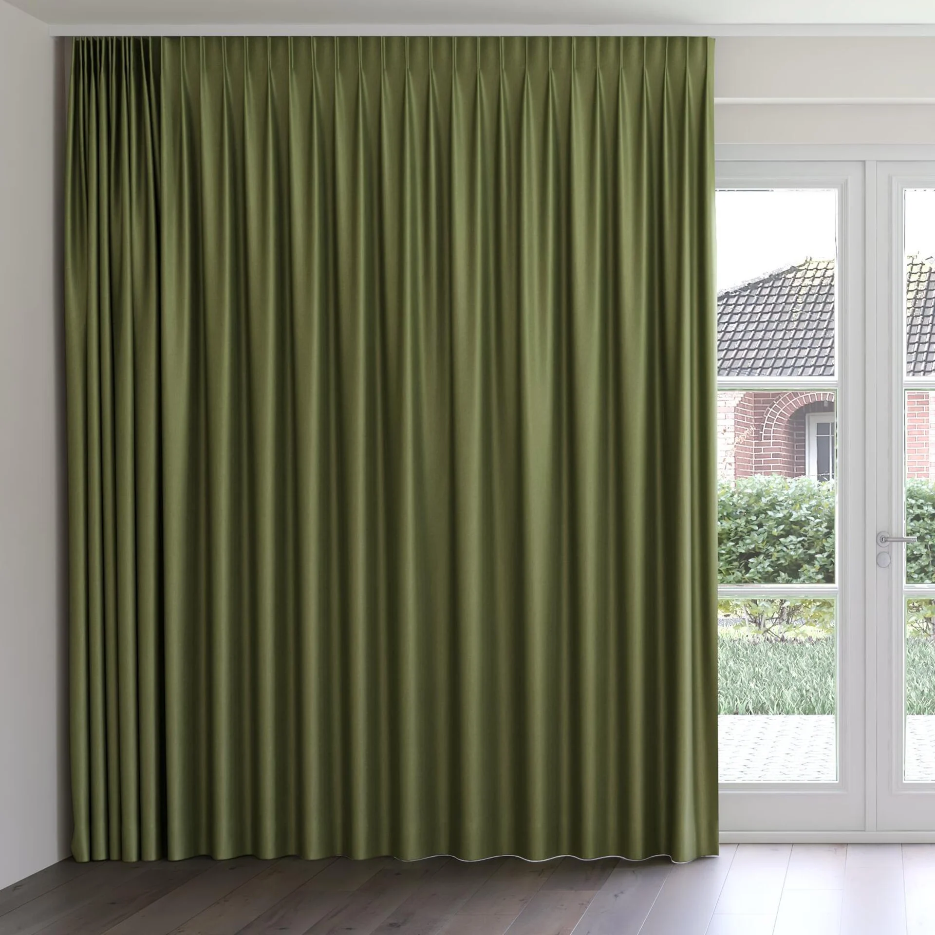 Front view of Matrix Pesto, on curtain rail