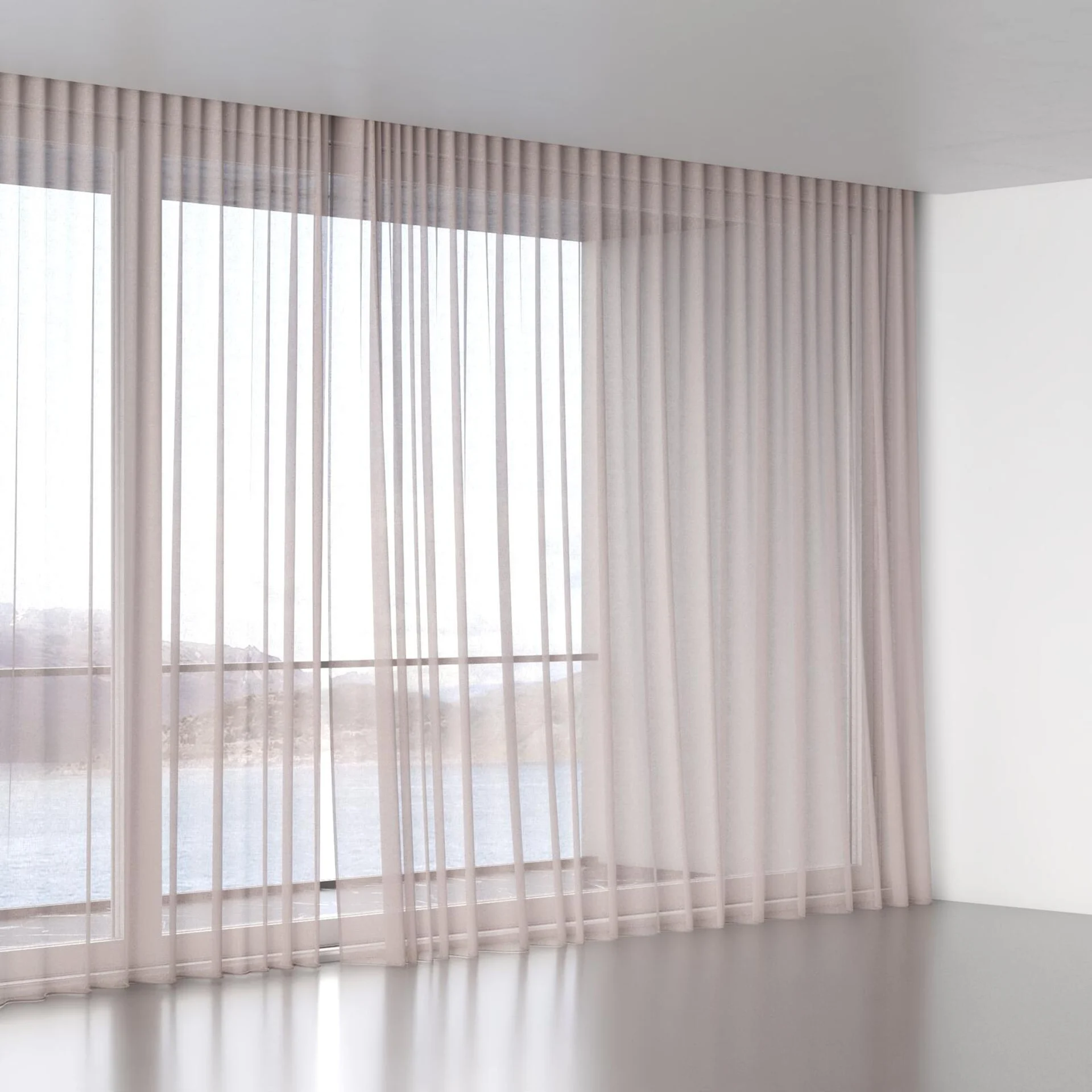 Full view of Elevate Petal, wave pleat