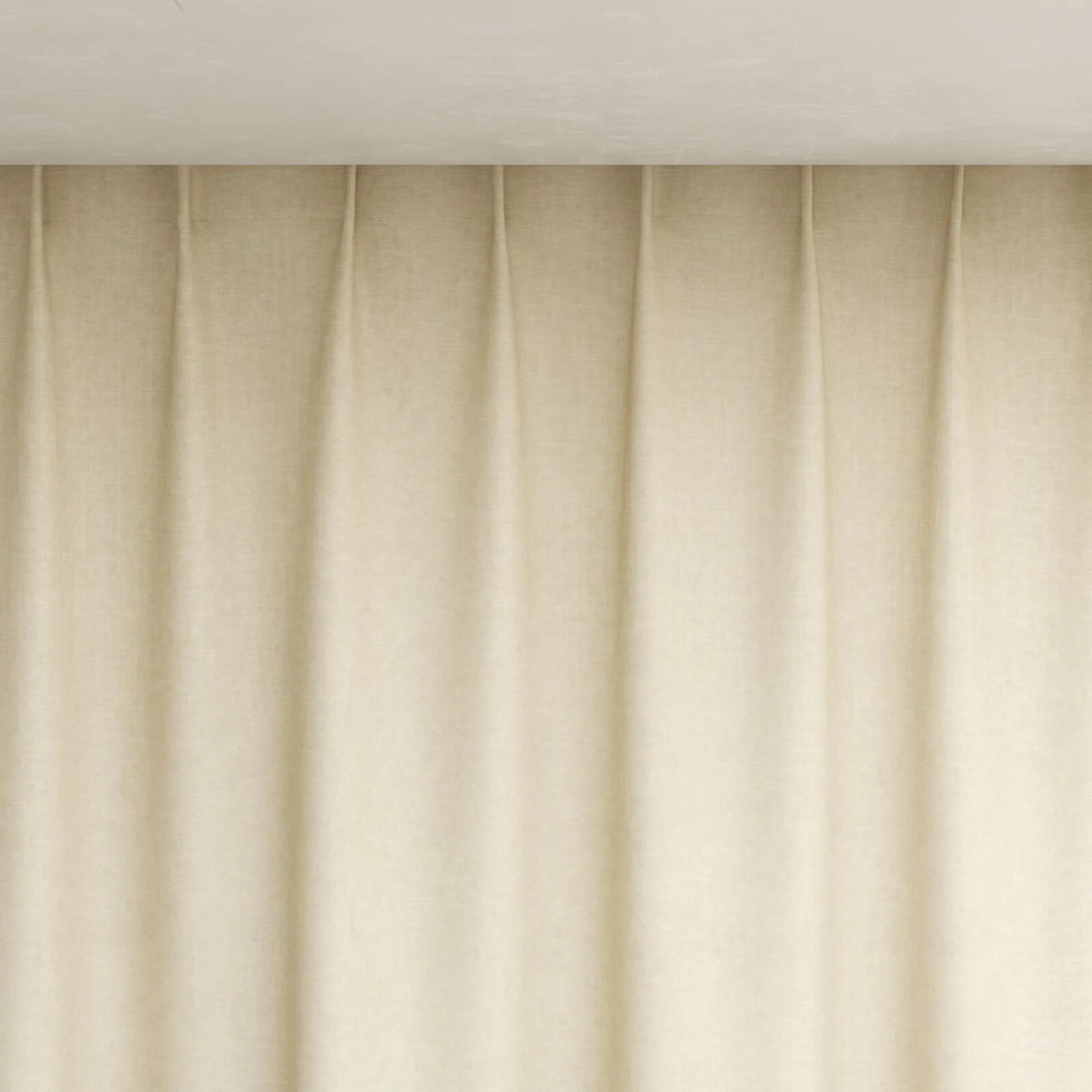 Top view of Rover Cream, pinch pleat