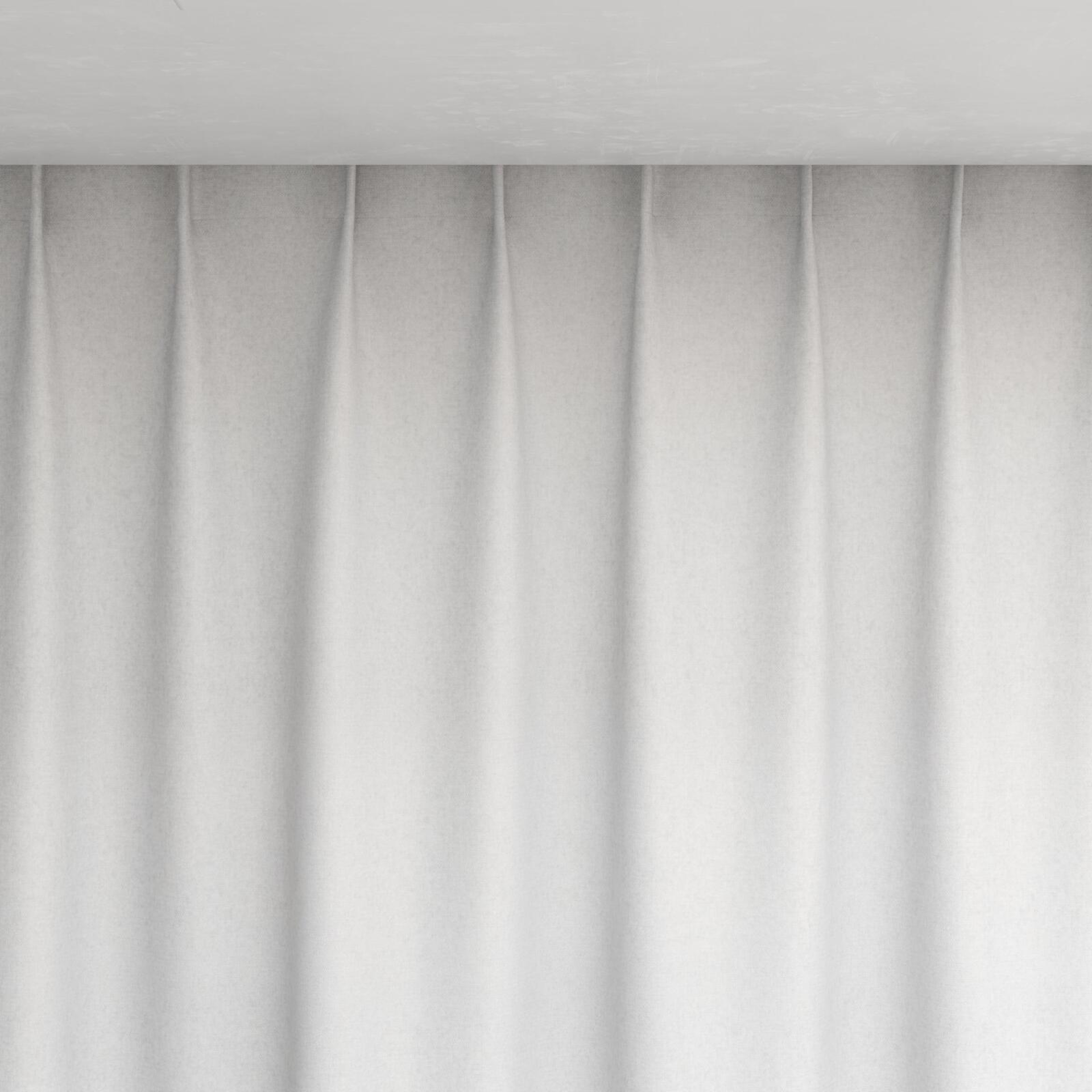 Top view of Liberate Snow, pinch pleat