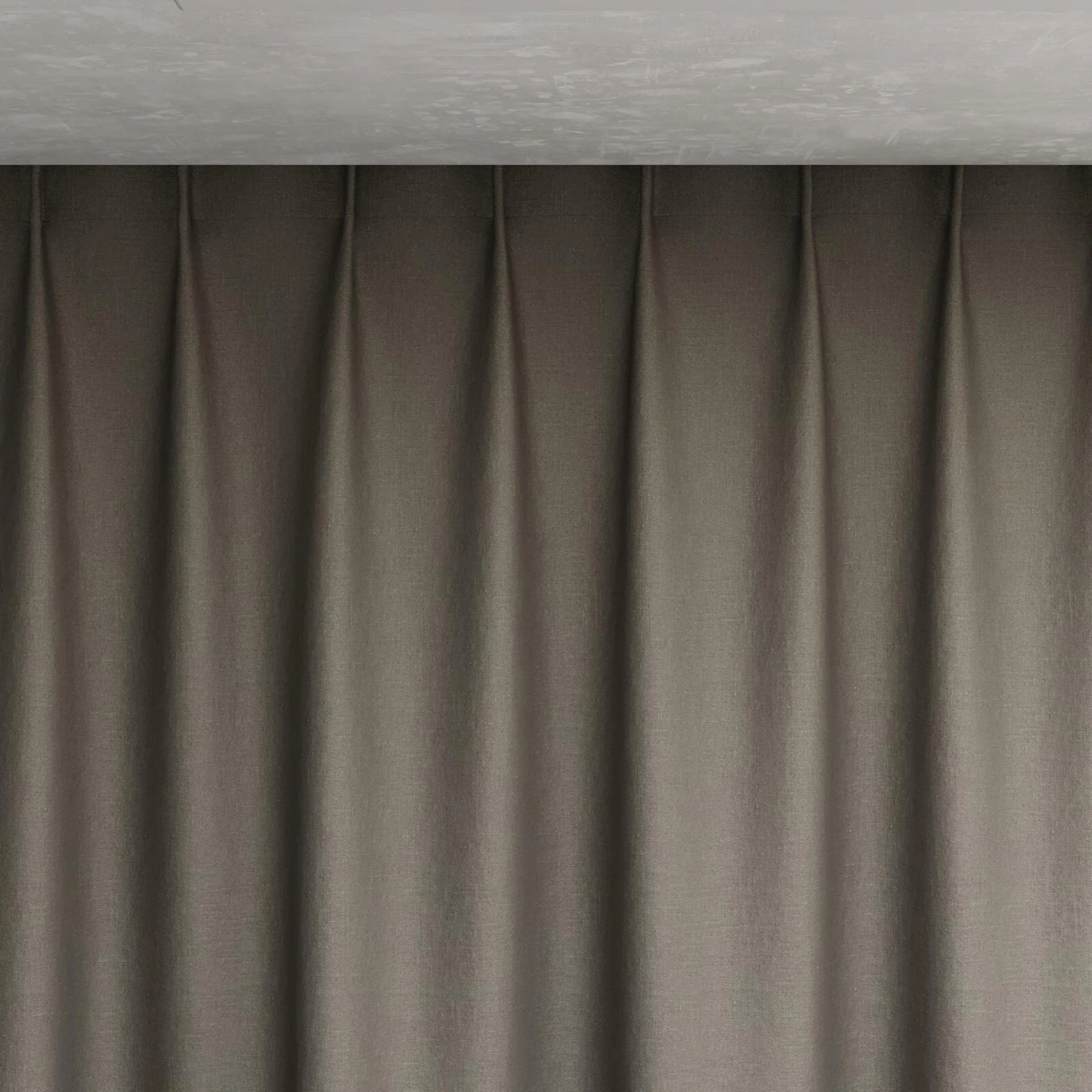 Top view of Eternal Slate, pinch pleat