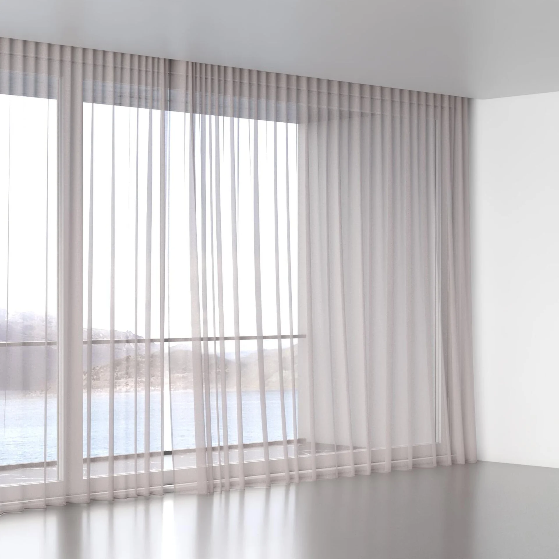 Full view of Graceful Boudoir, wave pleat