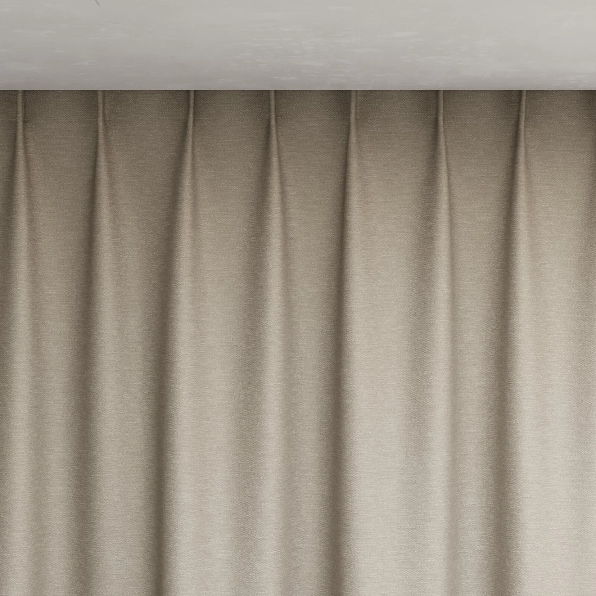 Top view of Colourwash Eco Mushroom, pinch pleat