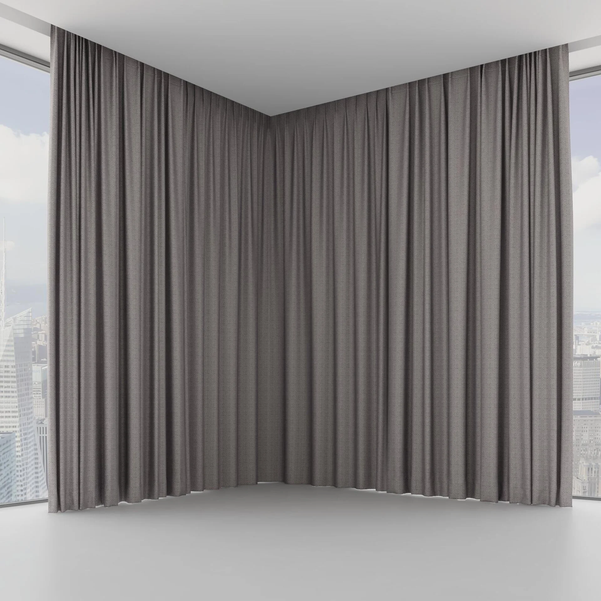 Front view of Hashtag Aluminium, on hidden rail
