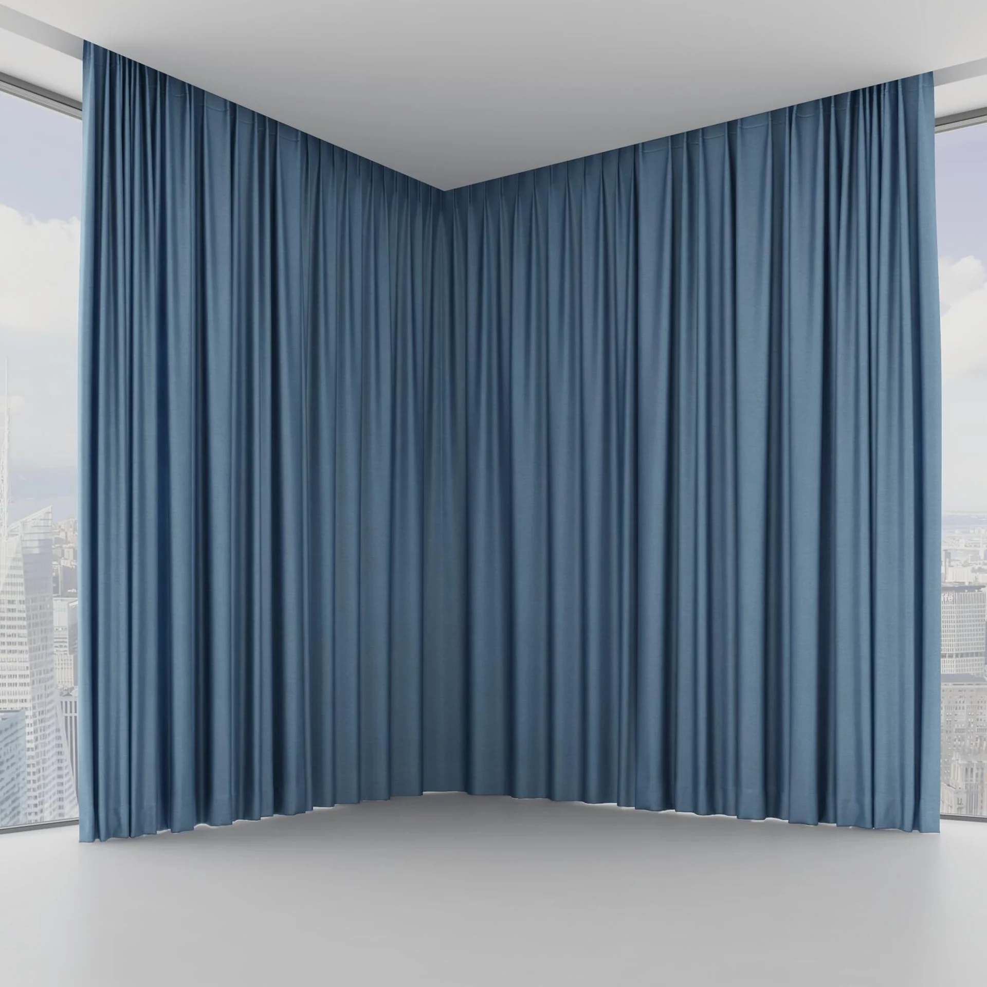 Front view of Provence Denim, on hidden rail