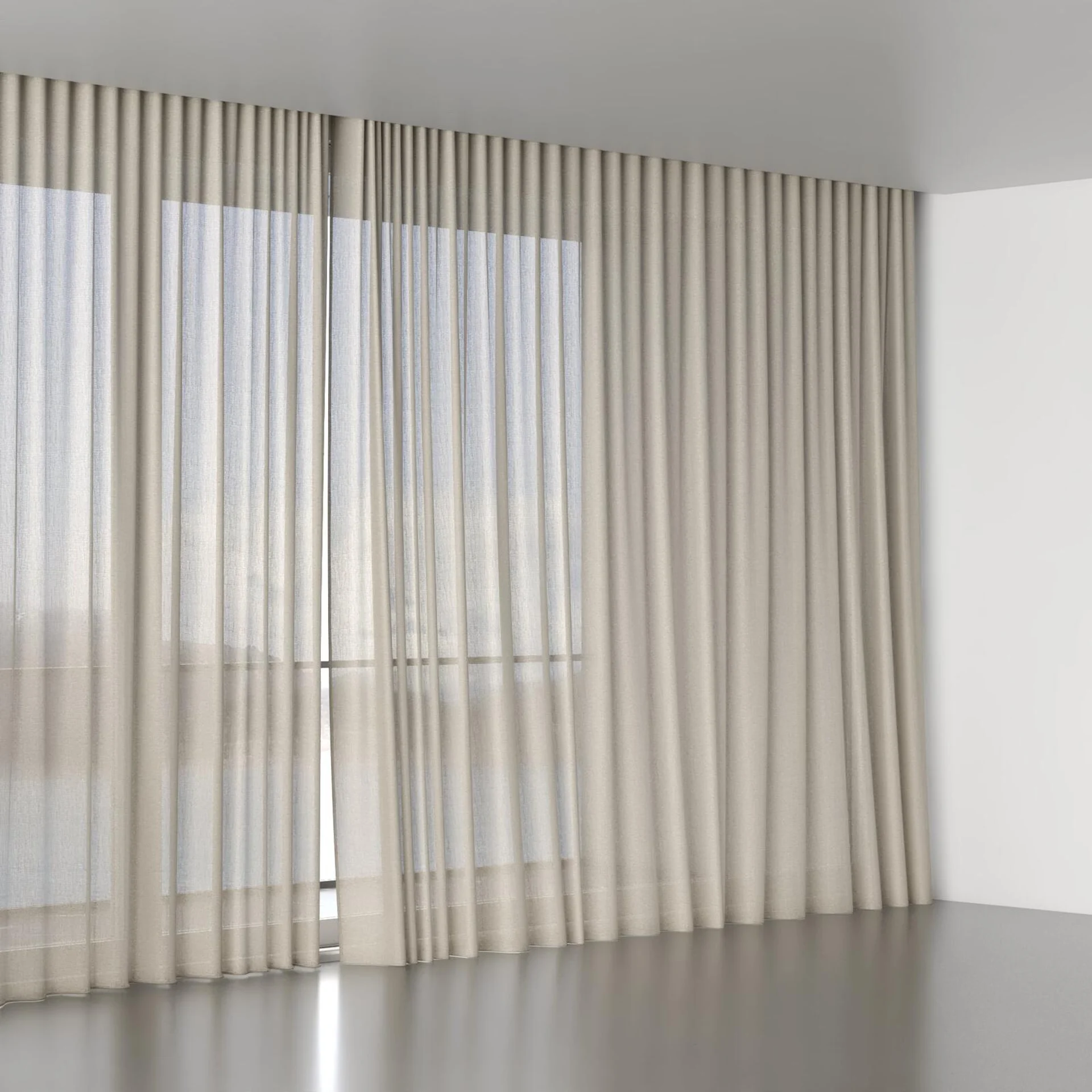 Full view of Sensation Dune, wave pleat