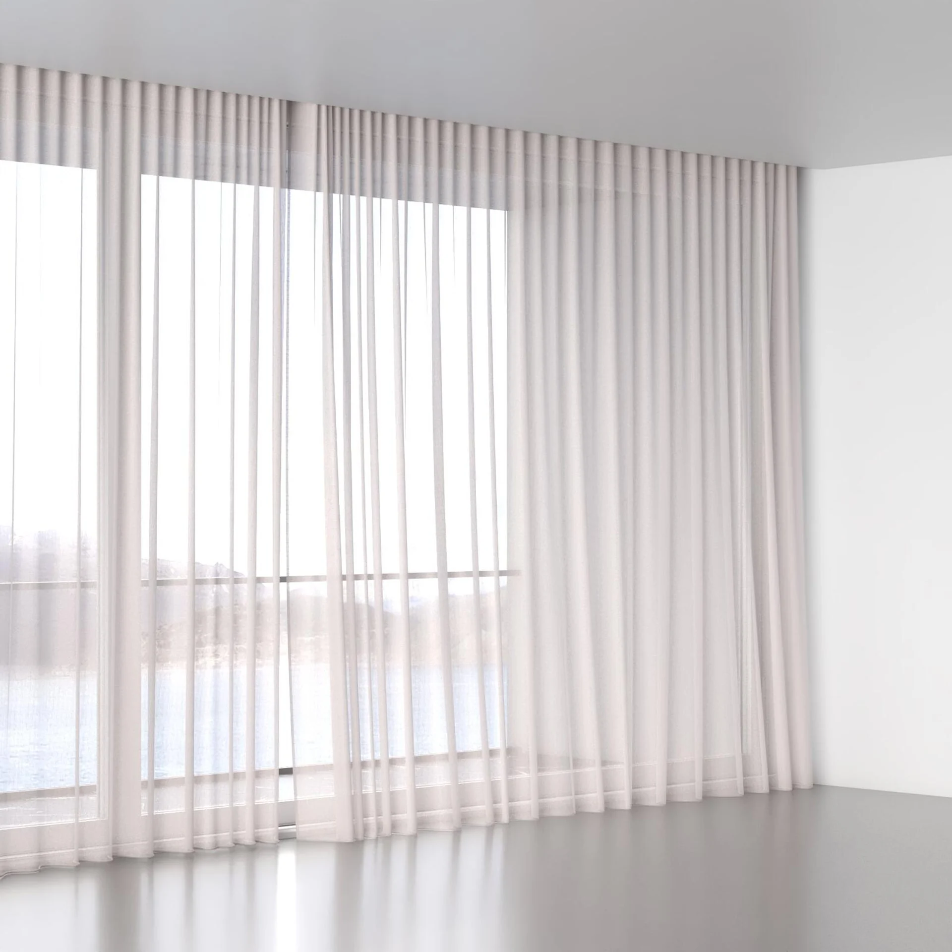 Full view of Alcova Chrystal, wave pleat
