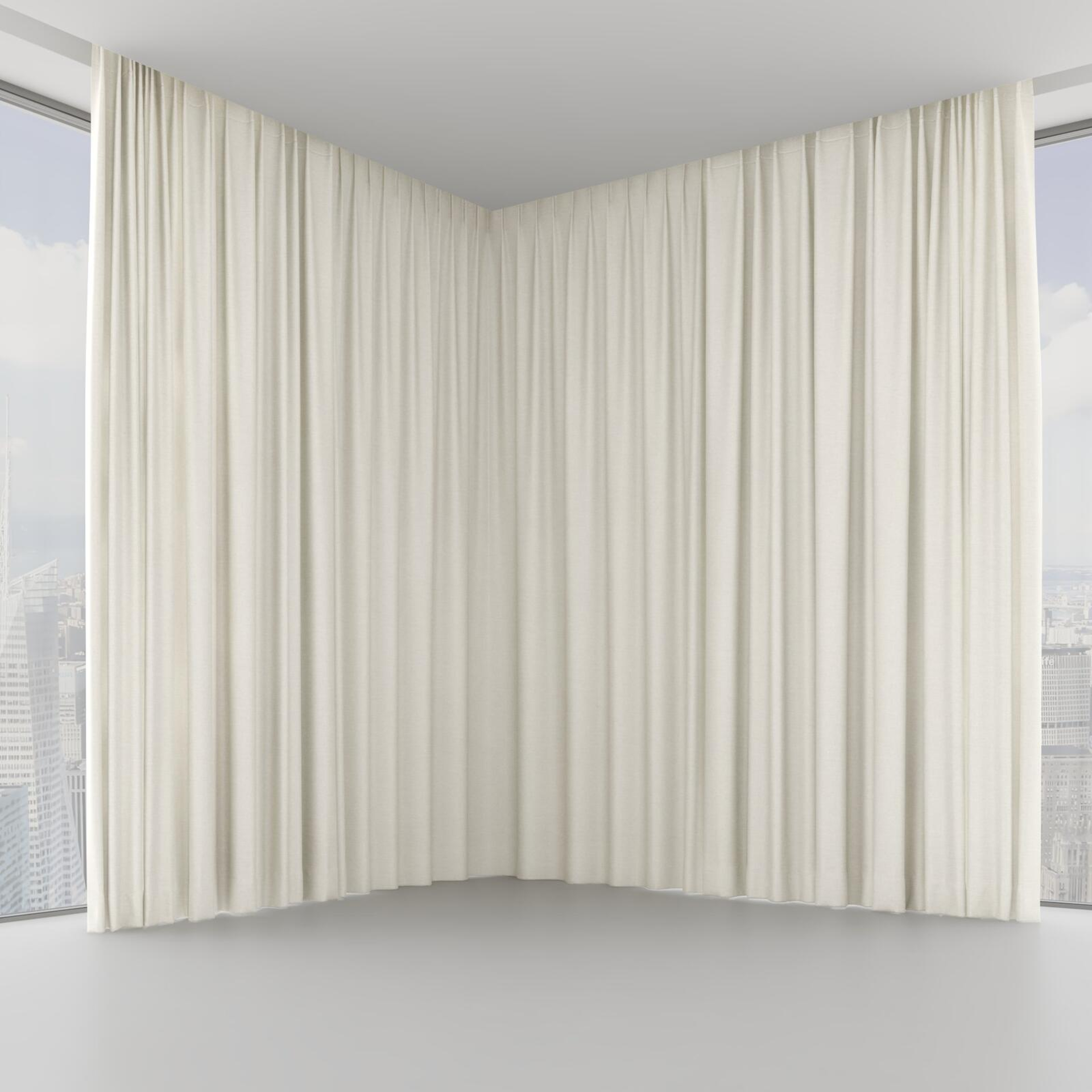 Front view of Provence Ivory, on hidden rail