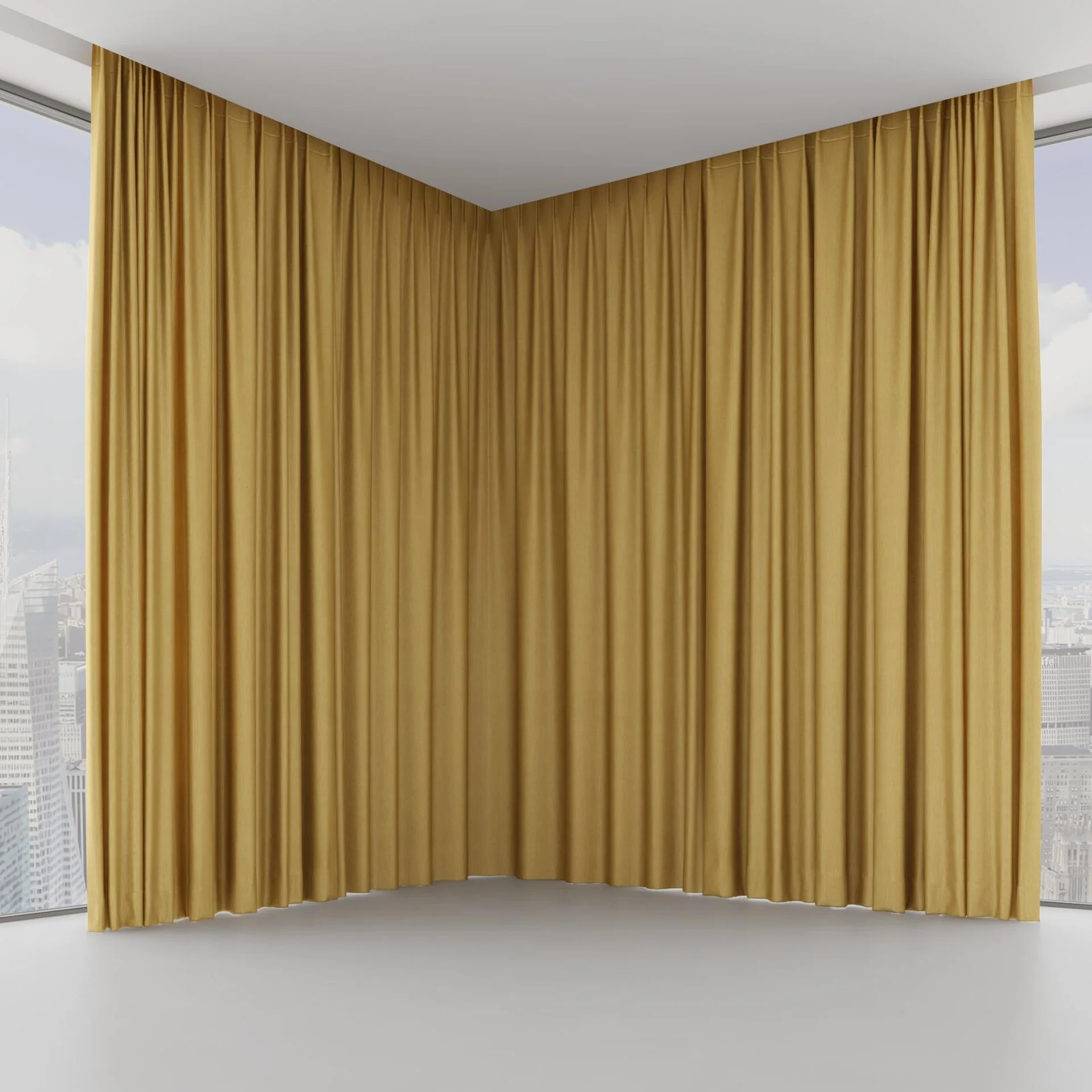 Front view of Hombre Gold, on hidden rail