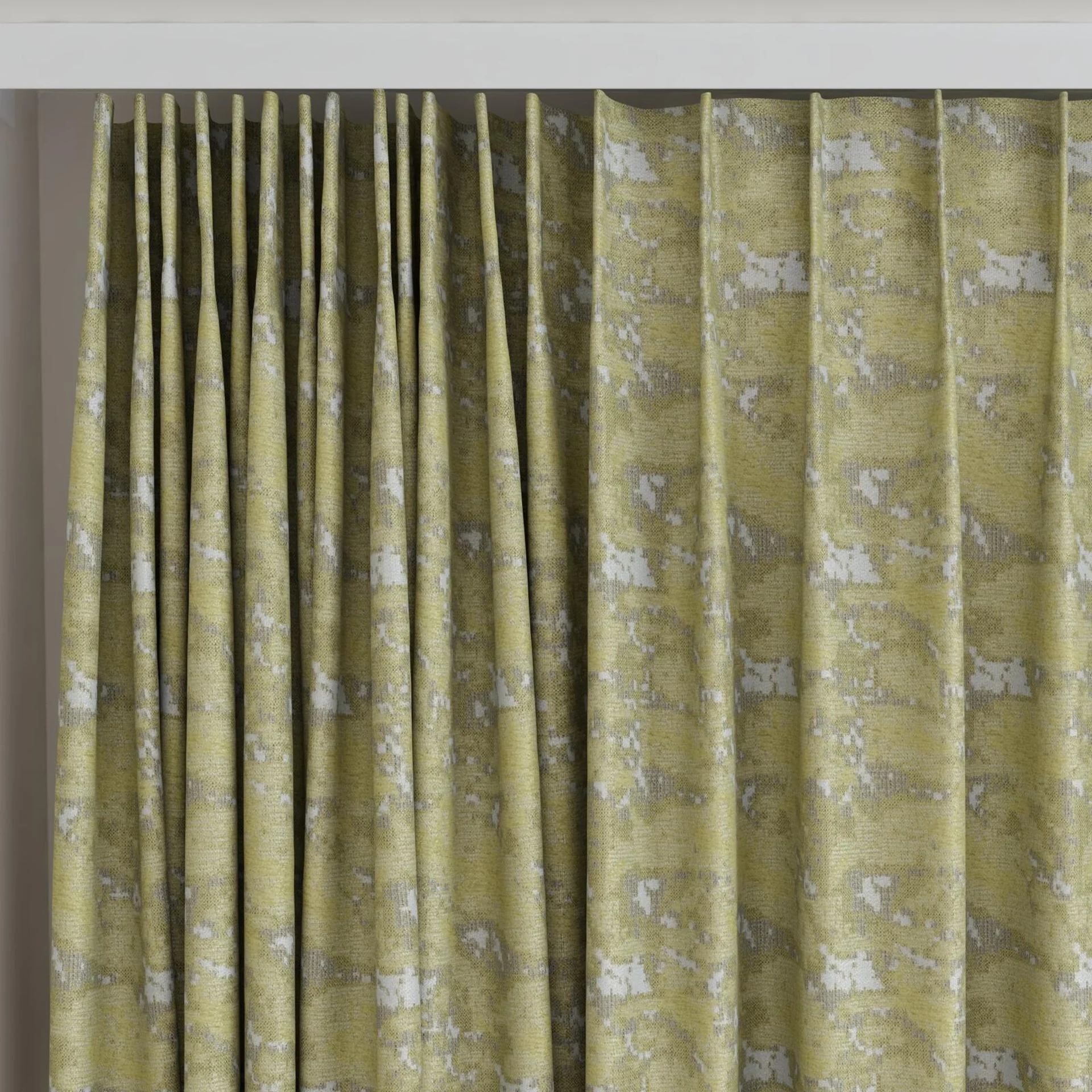 Top view of Lipova Moss, on curtain rail