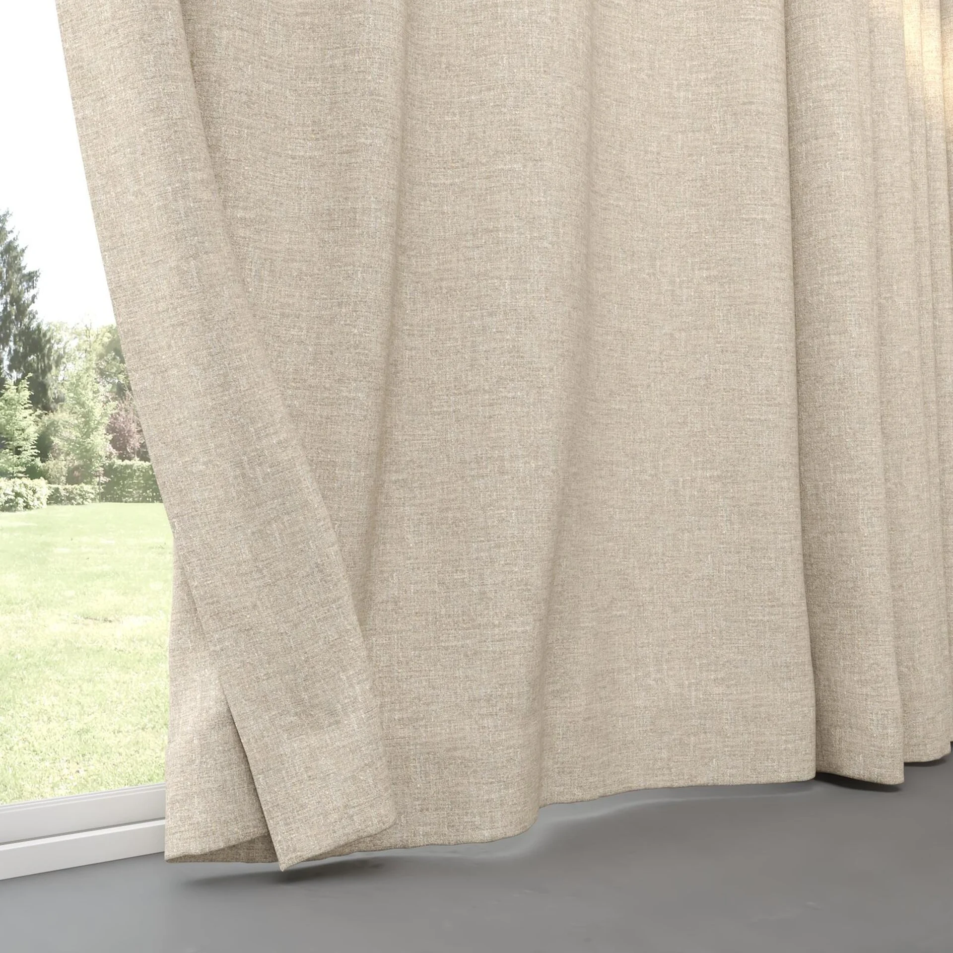 Bottom view of Dryland Nougat, pinch pleat