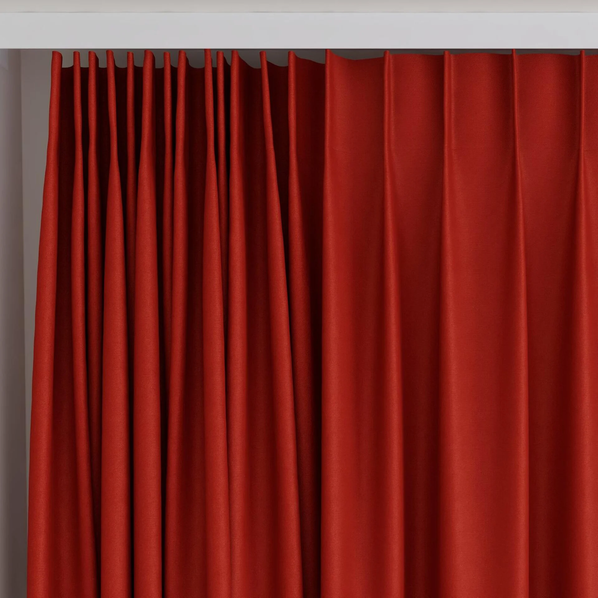 Top view of Woolskin Auburn, on curtain rail